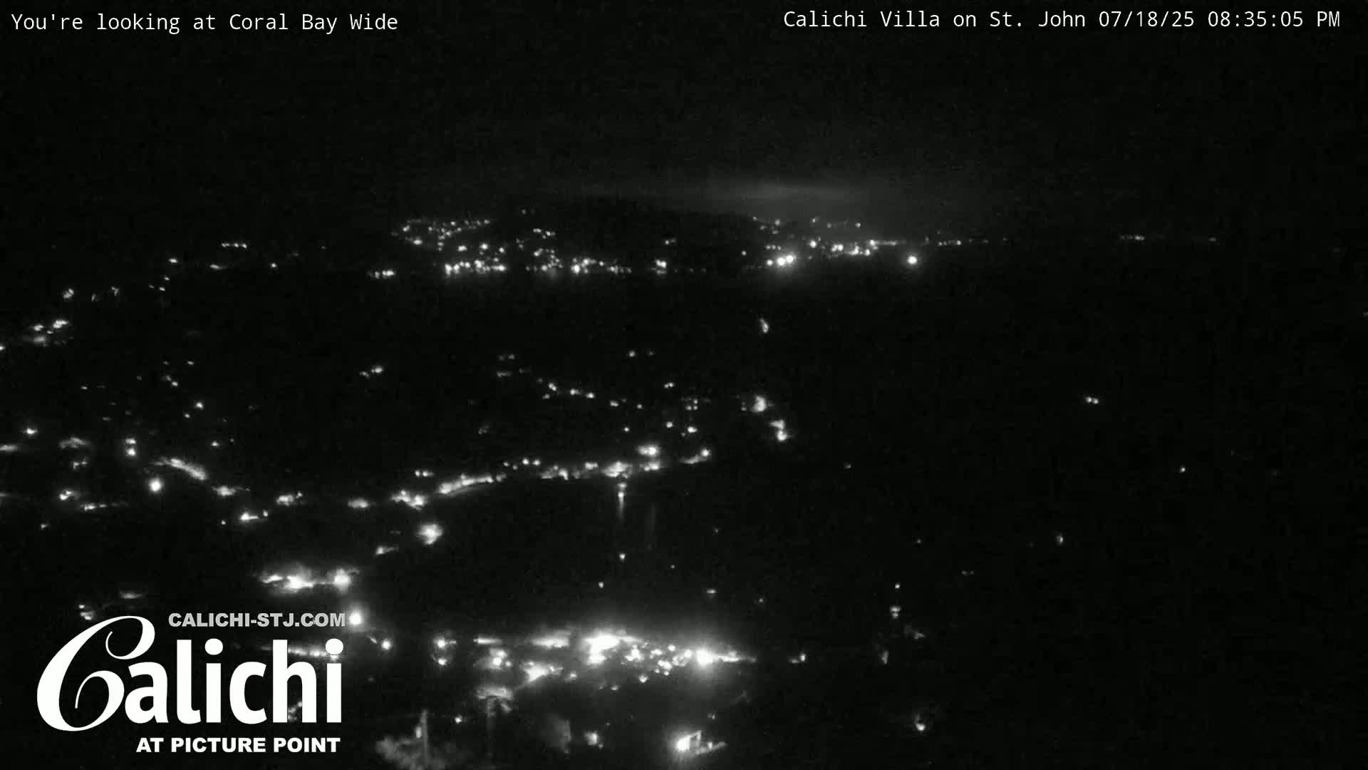 Coral Bay  St. John  & British Virgin Islands View from Calichi Picture Point Live Cam - Coral Bay, St. John,United States Virgin Islands, USA