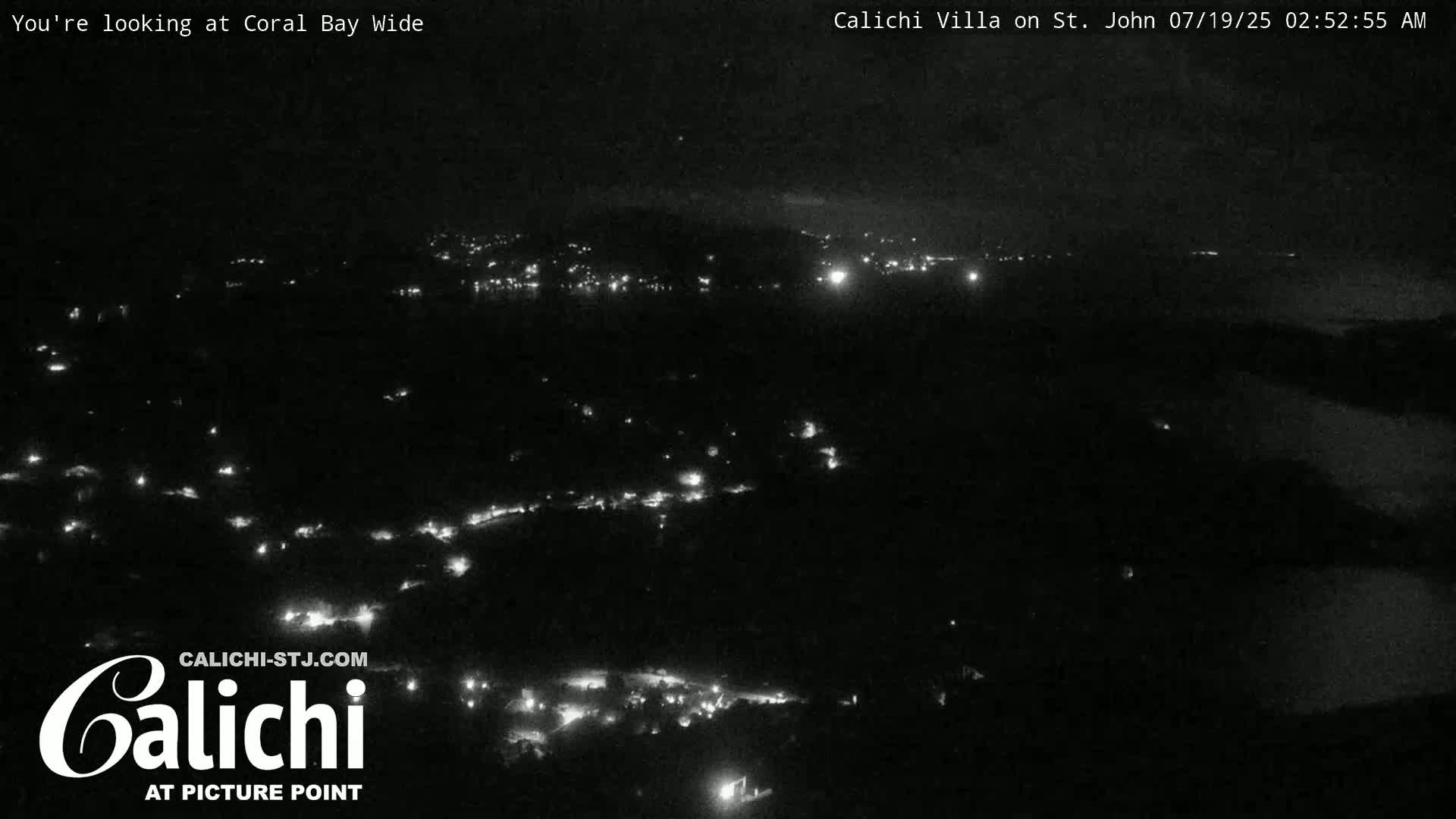 Coral Bay  St. John  & British Virgin Islands View from Calichi Picture Point Live Cam - Coral Bay, St. John,United States Virgin Islands, USA
