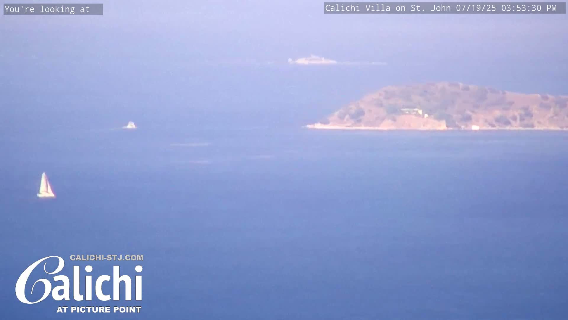 Coral Bay  St. John  & British Virgin Islands View from Calichi Picture Point Live Cam - Coral Bay, St. John,United States Virgin Islands, USA
