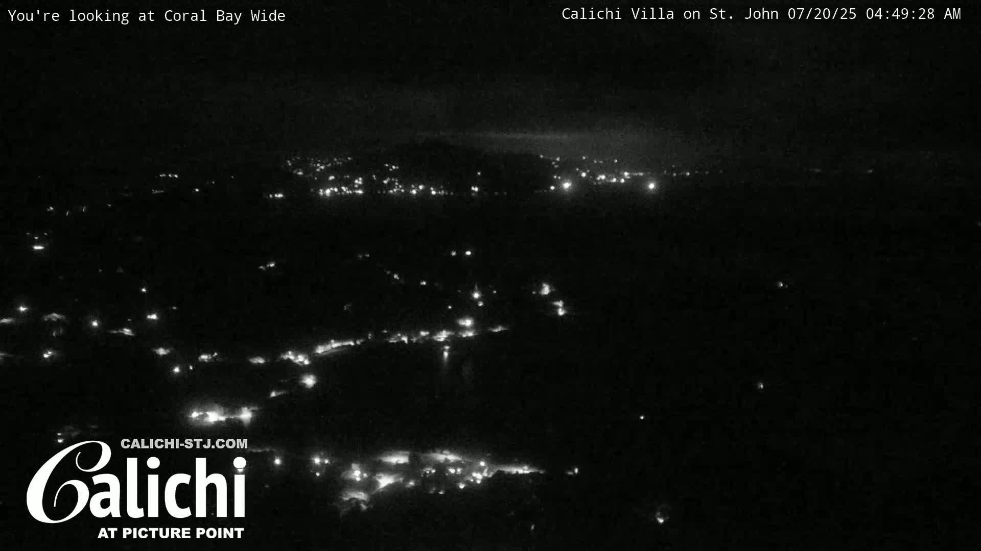 Coral Bay  St. John  & British Virgin Islands View from Calichi Picture Point Live Cam - Coral Bay, St. John,United States Virgin Islands, USA
