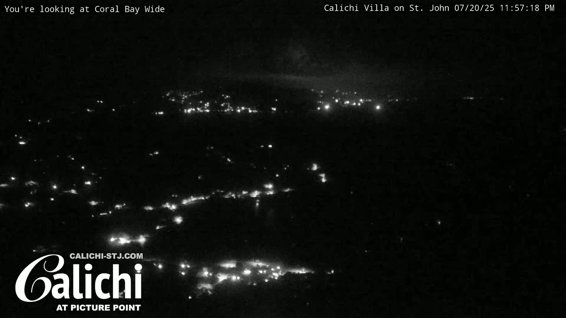 Coral Bay  St. John  & British Virgin Islands View from Calichi Picture Point Live Cam - Coral Bay, St. John,United States Virgin Islands, USA