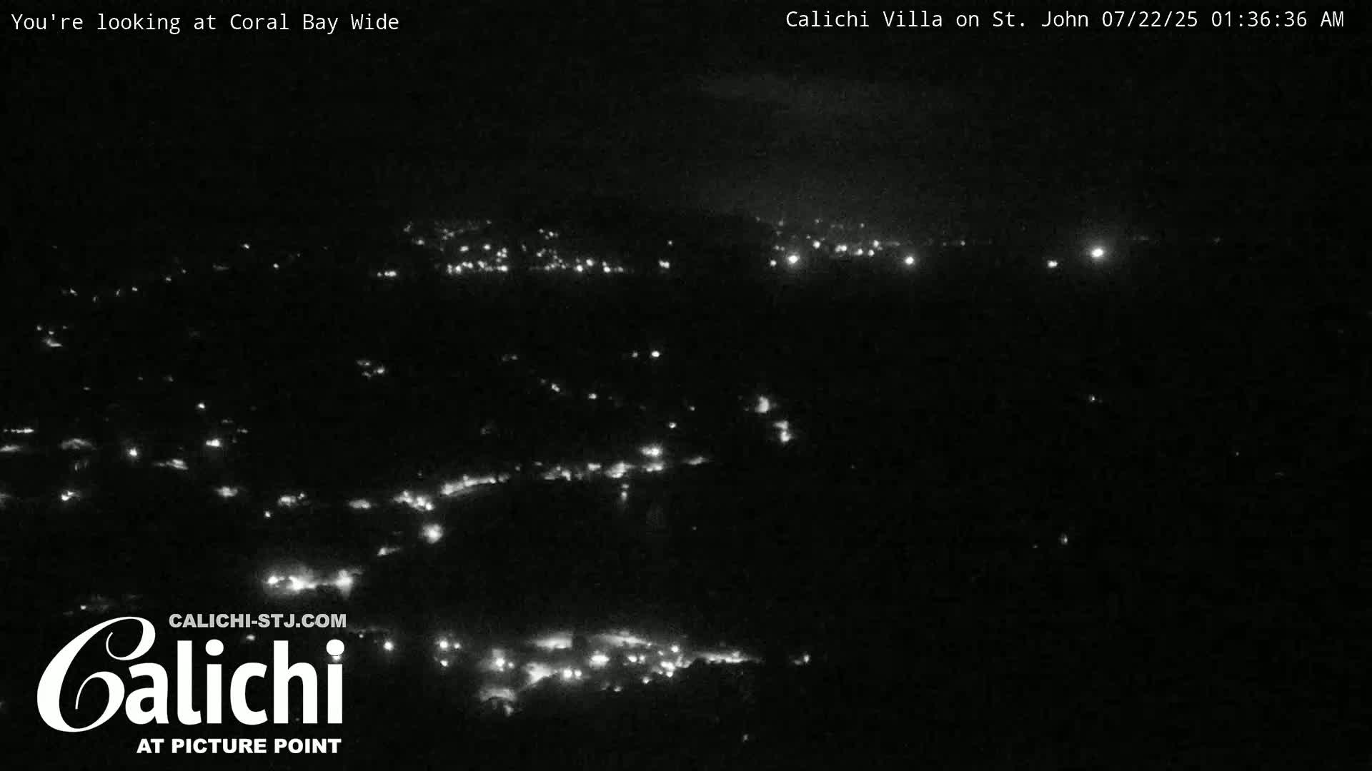 Coral Bay  St. John  & British Virgin Islands View from Calichi Picture Point Live Cam - Coral Bay, St. John,United States Virgin Islands, USA