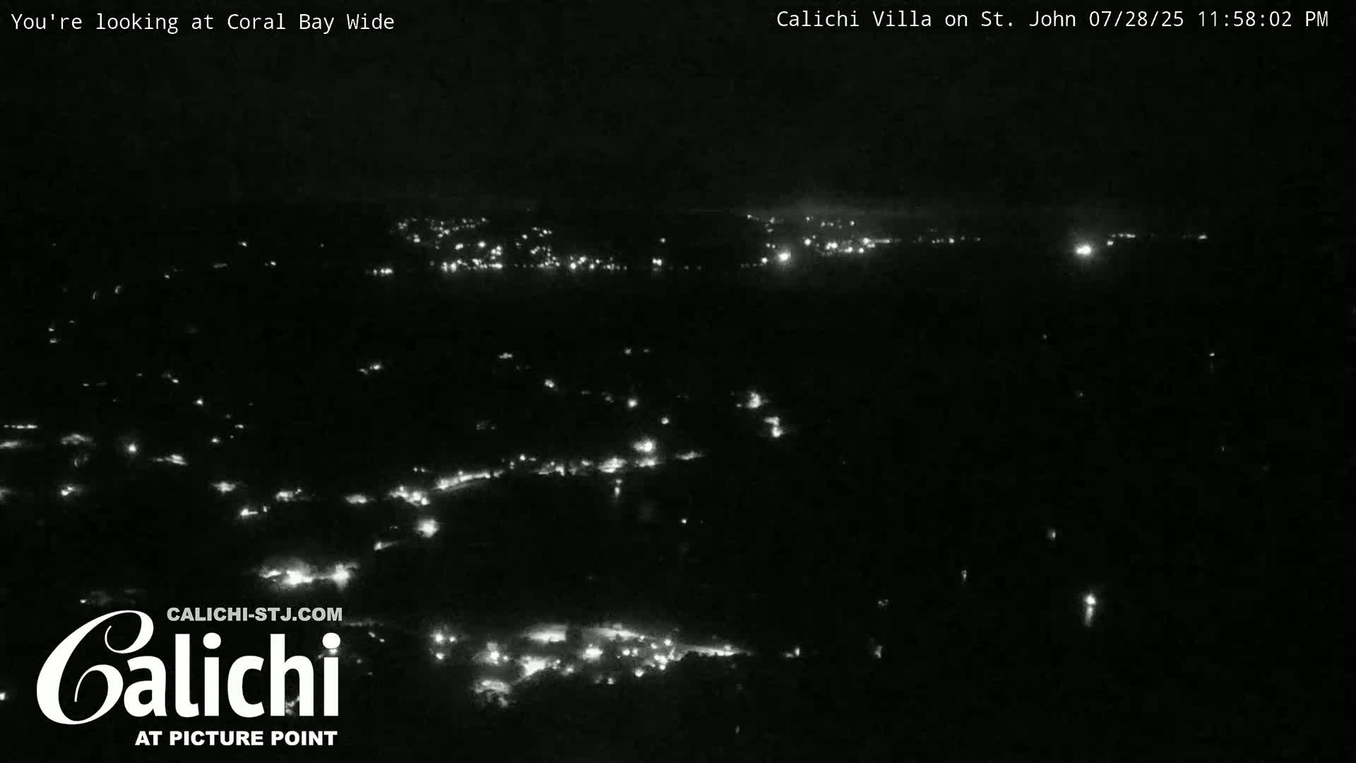 Coral Bay  St. John  & British Virgin Islands View from Calichi Picture Point Live Cam - Coral Bay, St. John,United States Virgin Islands, USA