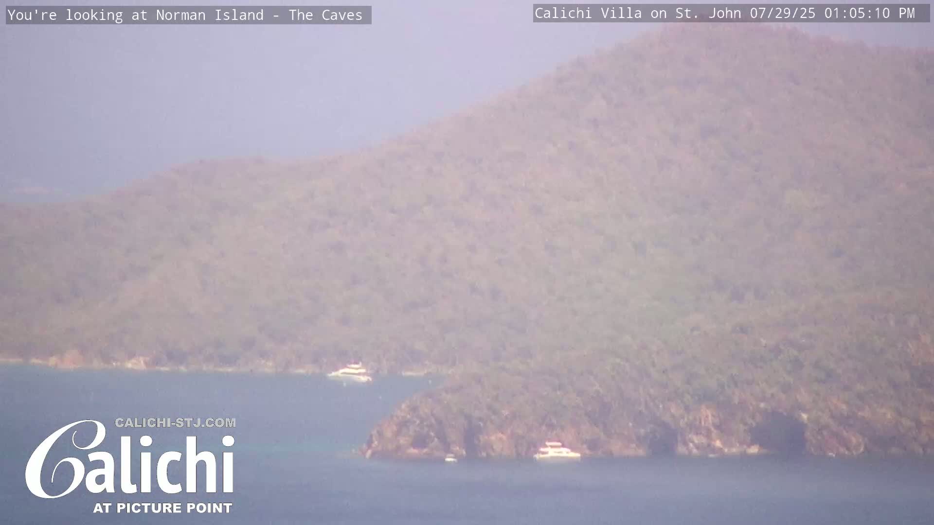 Coral Bay  St. John  & British Virgin Islands View from Calichi Picture Point Live Cam - Coral Bay, St. John,United States Virgin Islands, USA