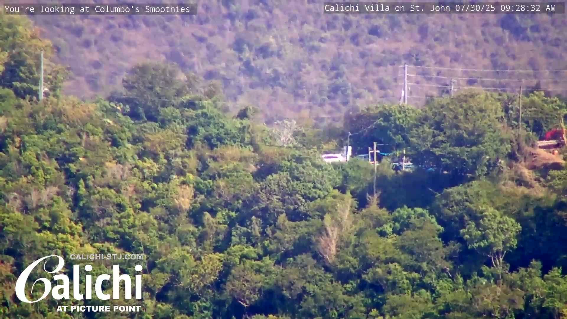 Coral Bay  St. John  & British Virgin Islands View from Calichi Picture Point Live Cam - Coral Bay, St. John,United States Virgin Islands, USA