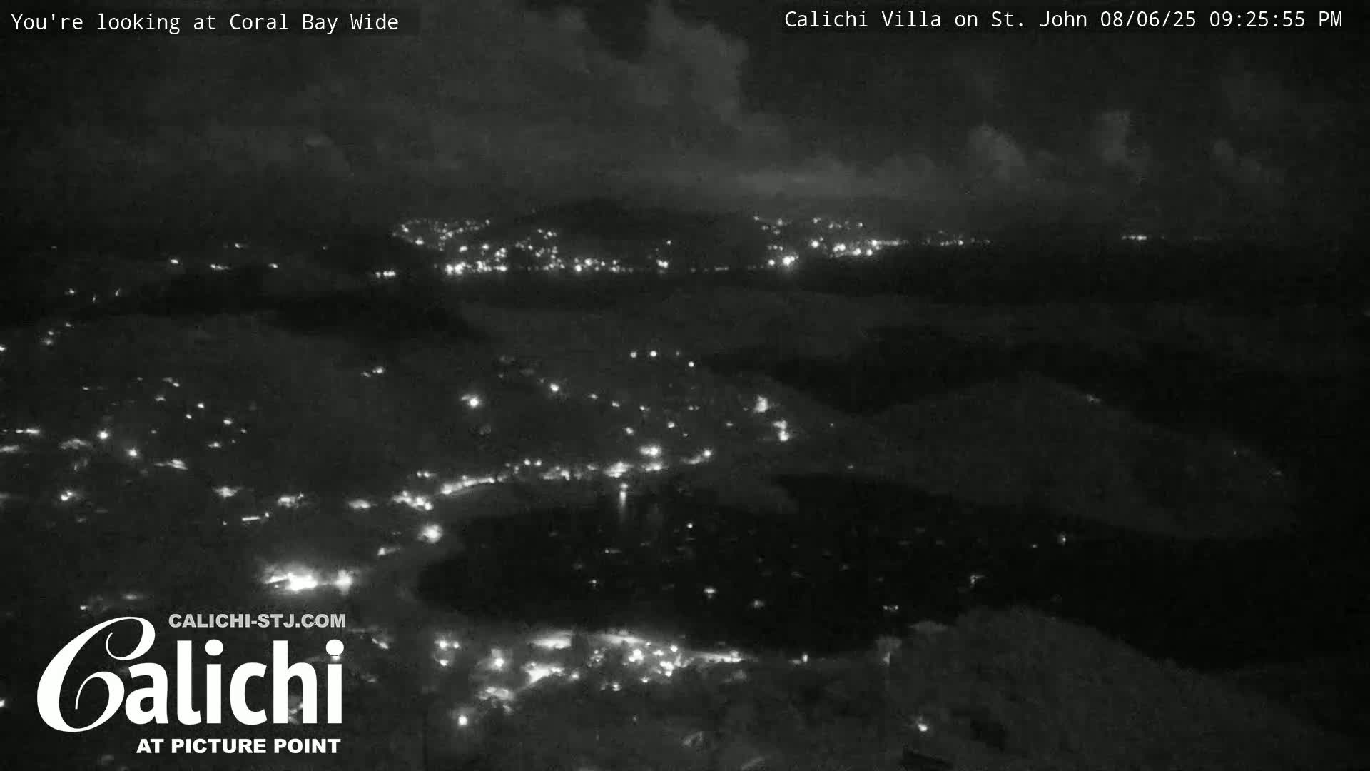 Coral Bay  St. John  & British Virgin Islands View from Calichi Picture Point Live Cam - Coral Bay, St. John,United States Virgin Islands, USA