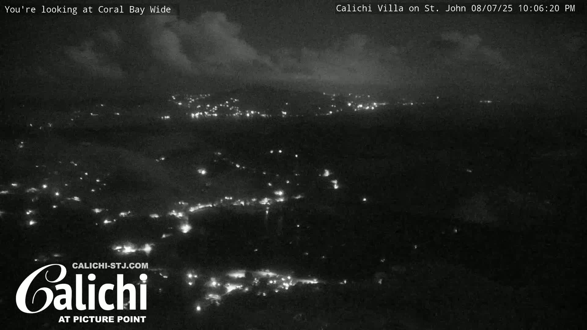 Coral Bay  St. John  & British Virgin Islands View from Calichi Picture Point Live Cam - Coral Bay, St. John,United States Virgin Islands, USA