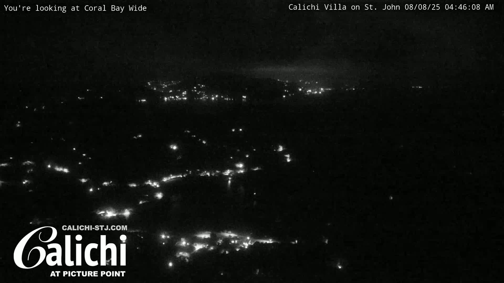 Coral Bay  St. John  & British Virgin Islands View from Calichi Picture Point Live Cam - Coral Bay, St. John,United States Virgin Islands, USA