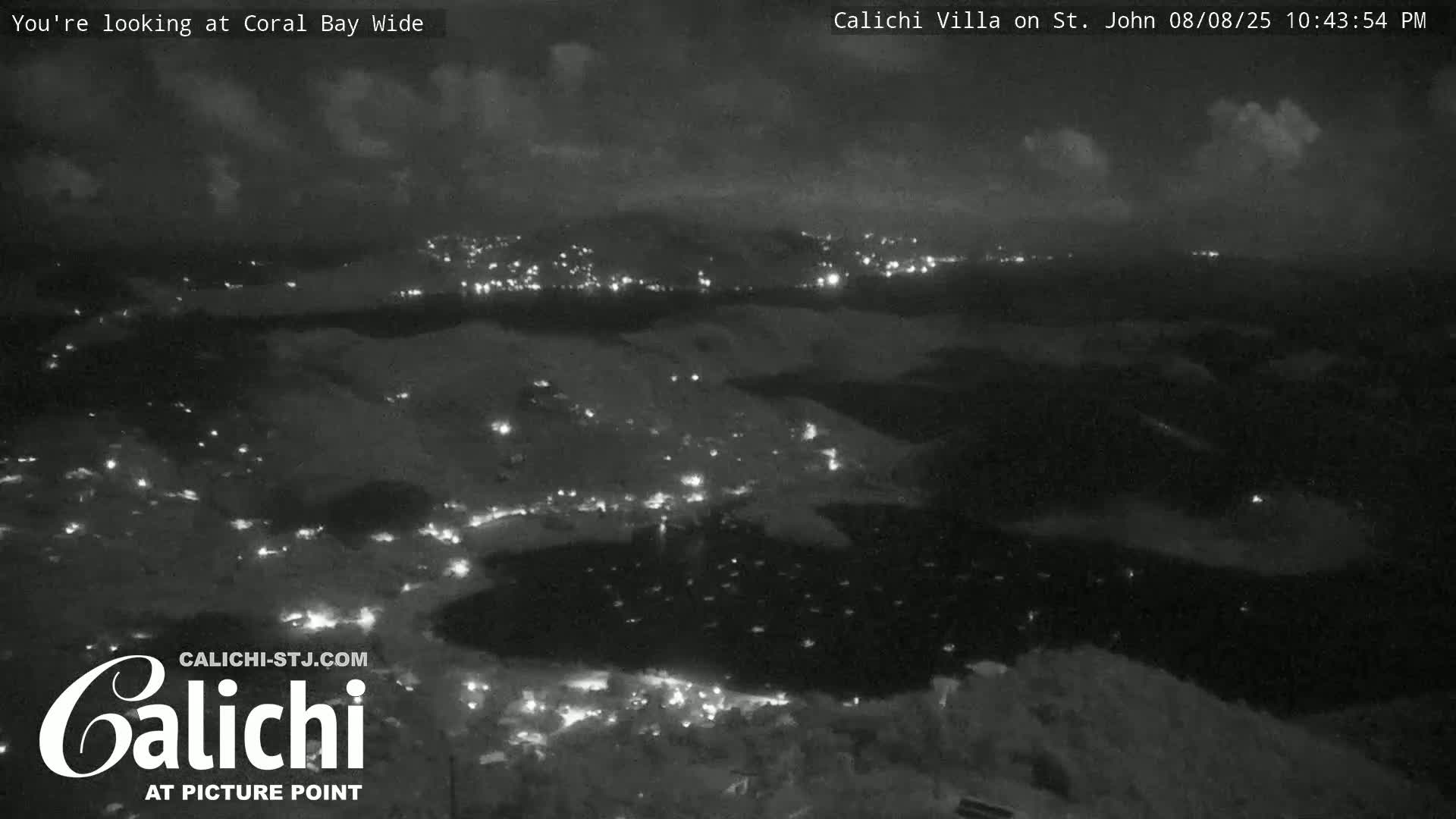 Coral Bay  St. John  & British Virgin Islands View from Calichi Picture Point Live Cam - Coral Bay, St. John,United States Virgin Islands, USA