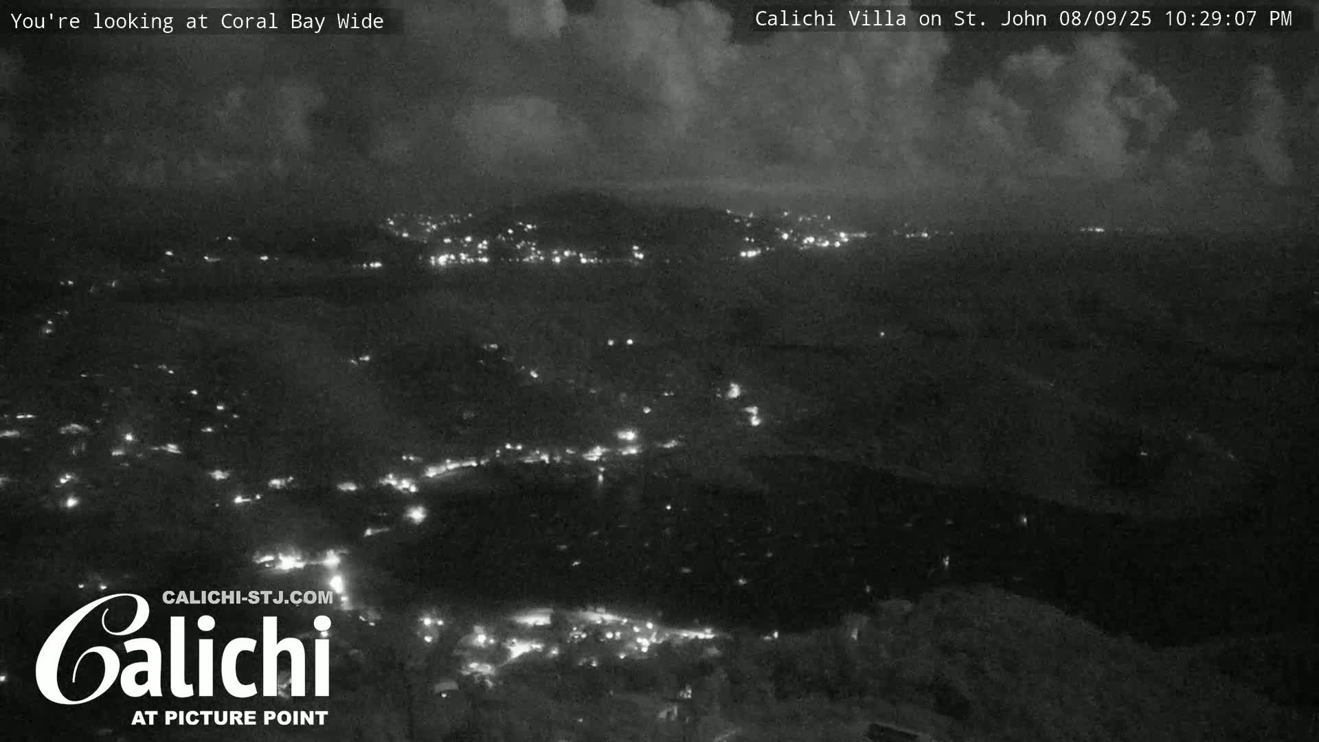 Coral Bay  St. John  & British Virgin Islands View from Calichi Picture Point Live Cam - Coral Bay, St. John,United States Virgin Islands, USA