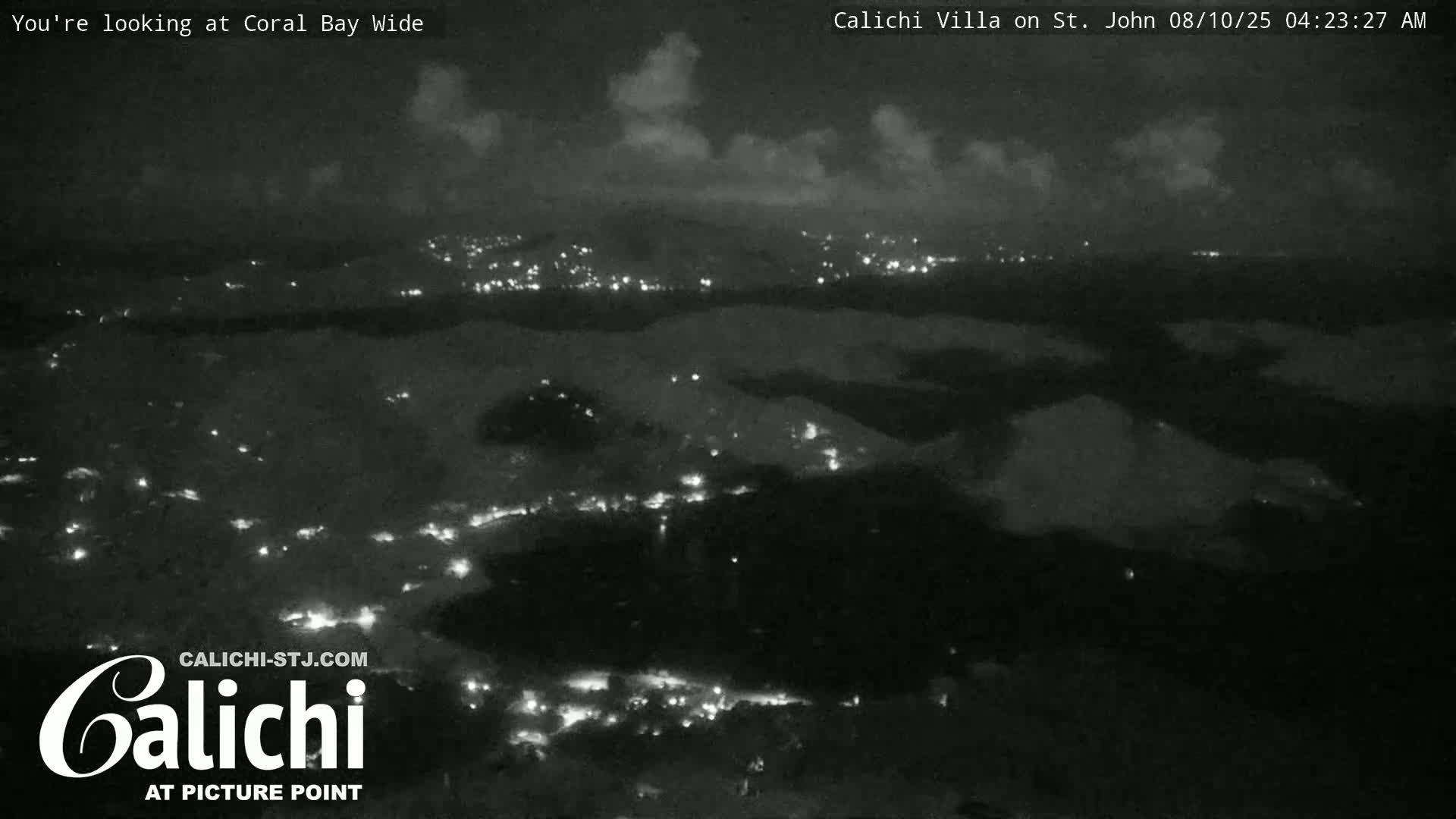 Coral Bay  St. John  & British Virgin Islands View from Calichi Picture Point Live Cam - Coral Bay, St. John,United States Virgin Islands, USA
