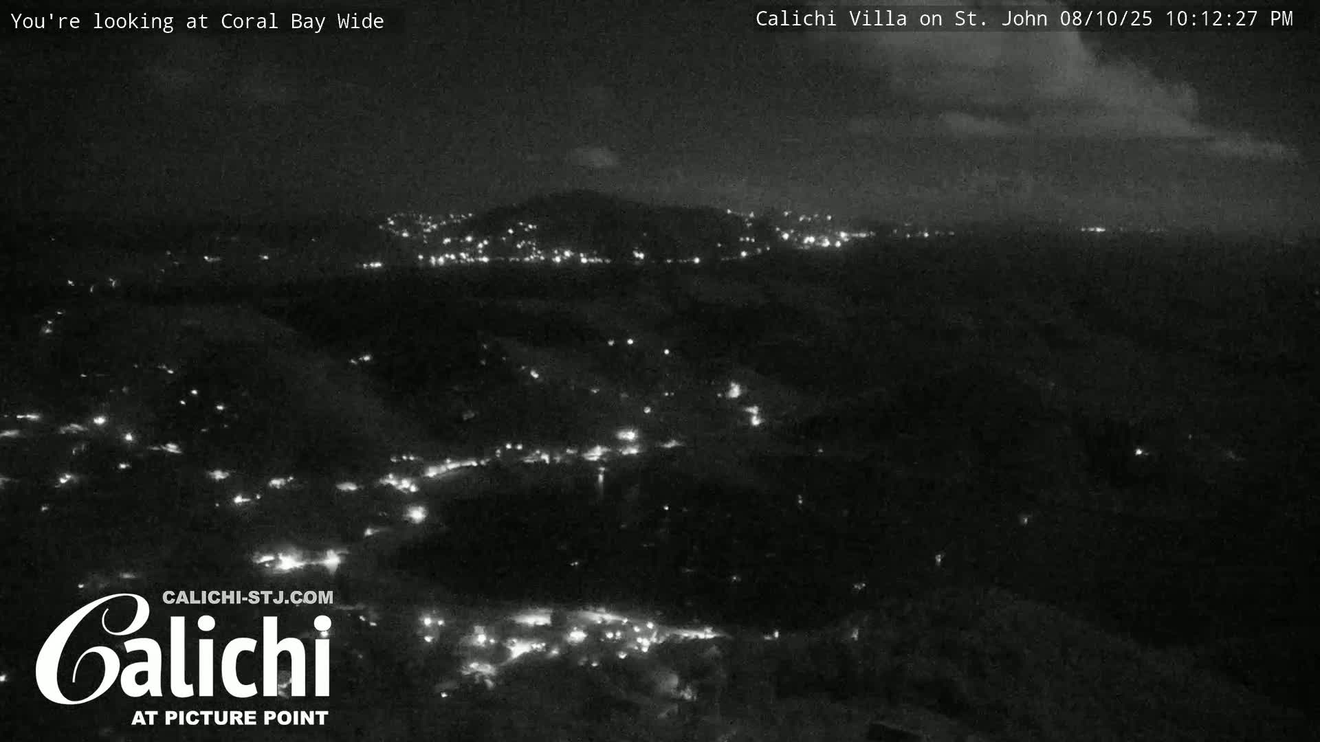 Coral Bay  St. John  & British Virgin Islands View from Calichi Picture Point Live Cam - Coral Bay, St. John,United States Virgin Islands, USA