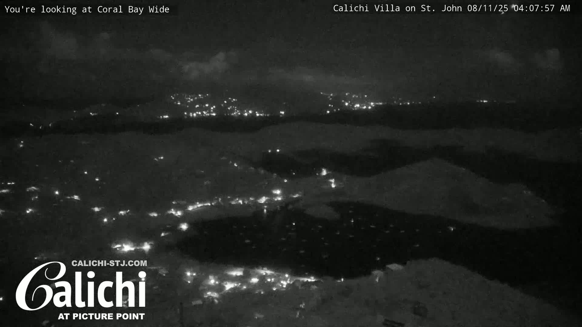 Coral Bay  St. John  & British Virgin Islands View from Calichi Picture Point Live Cam - Coral Bay, St. John,United States Virgin Islands, USA