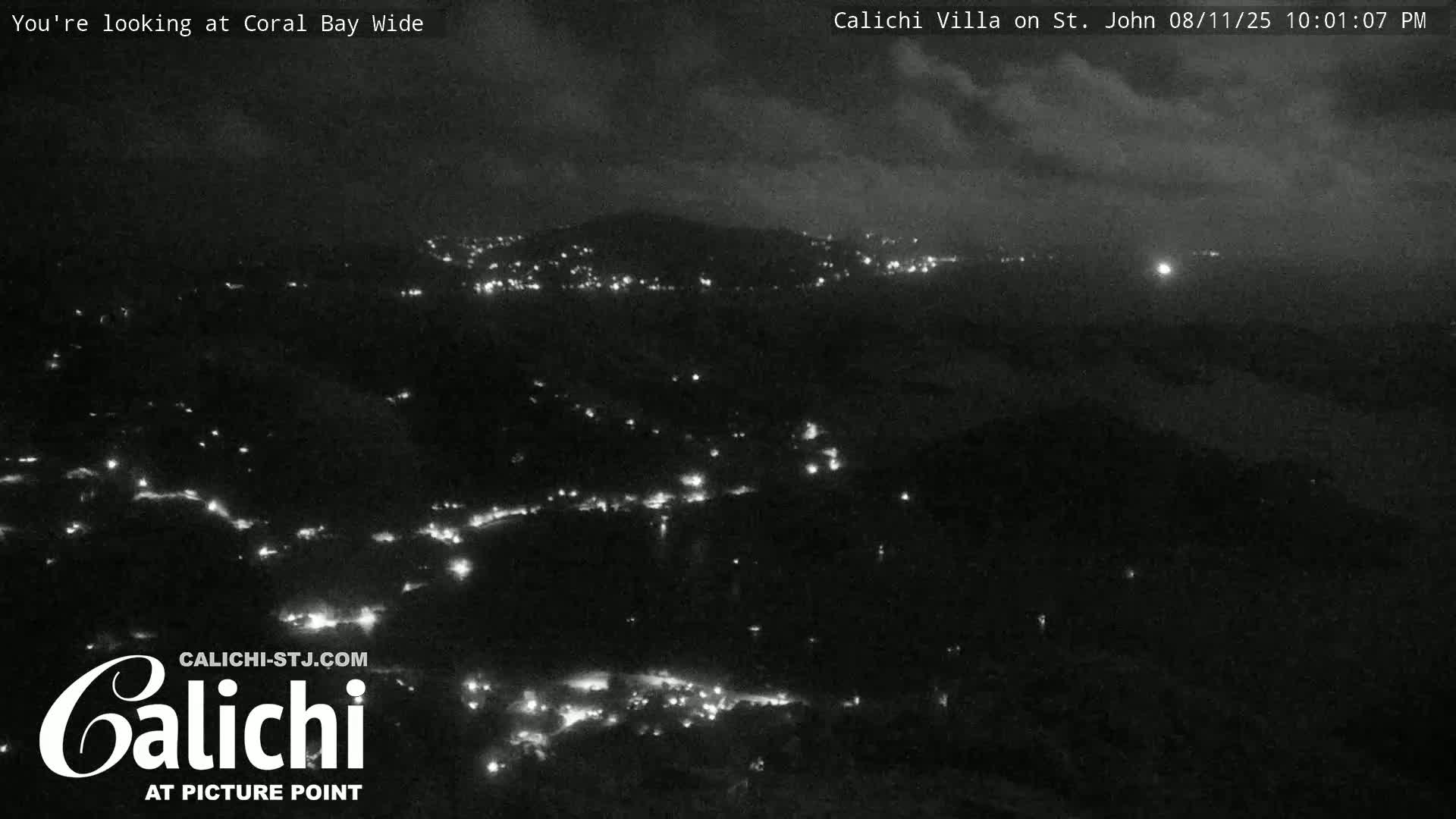Coral Bay  St. John  & British Virgin Islands View from Calichi Picture Point Live Cam - Coral Bay, St. John,United States Virgin Islands, USA