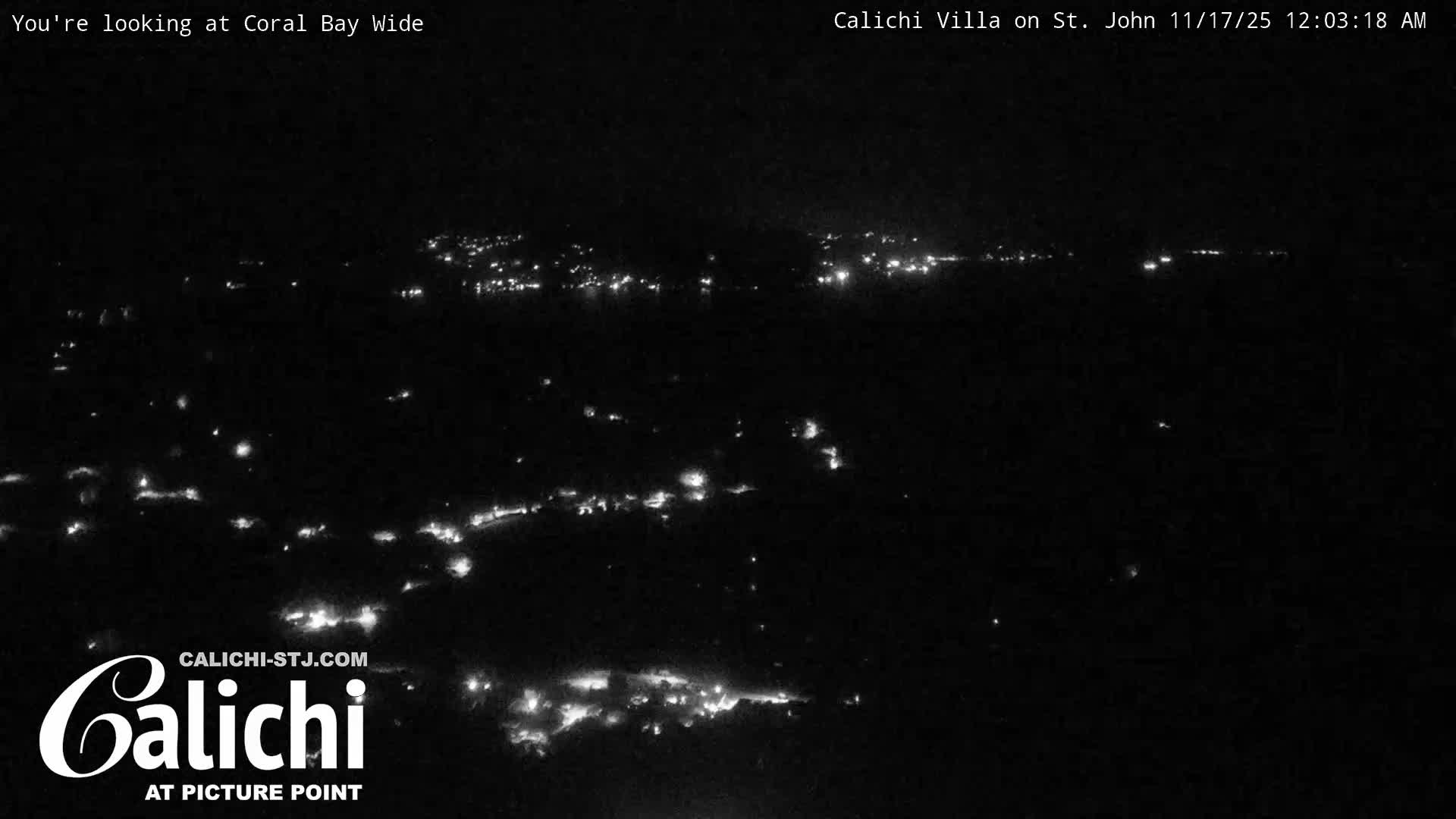 Coral Bay  St. John  & British Virgin Islands View from Calichi Picture Point Live Cam - Coral Bay, St. John,United States Virgin Islands, USA