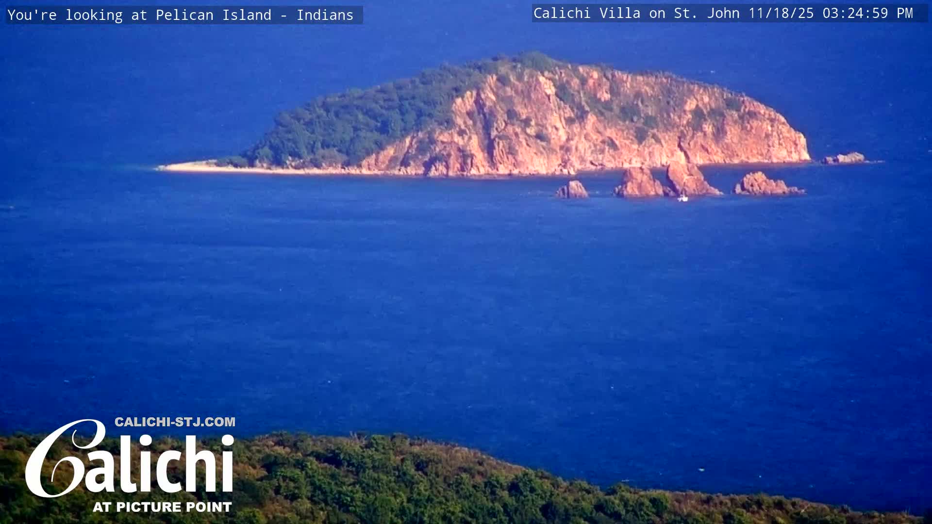 Coral Bay  St. John  & British Virgin Islands View from Calichi Picture Point Live Cam - Coral Bay, St. John,United States Virgin Islands, USA