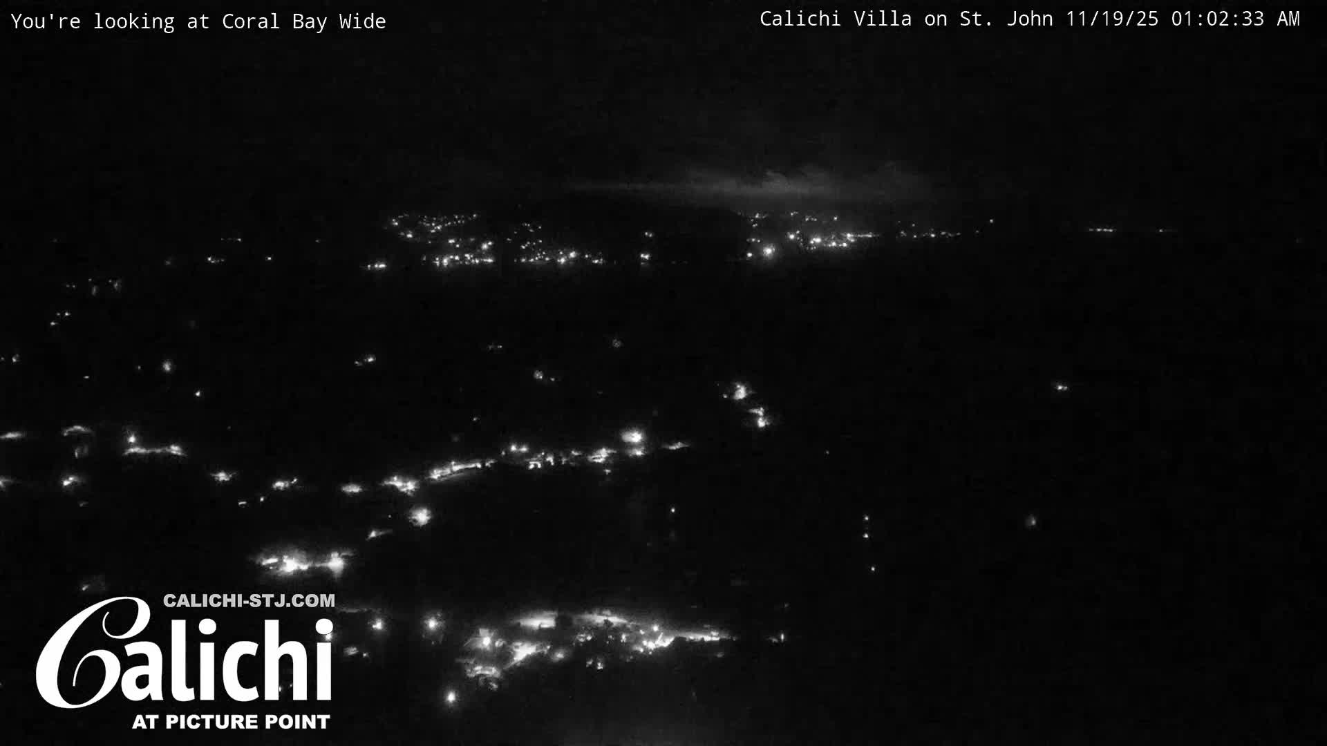 Coral Bay  St. John  & British Virgin Islands View from Calichi Picture Point Live Cam - Coral Bay, St. John,United States Virgin Islands, USA