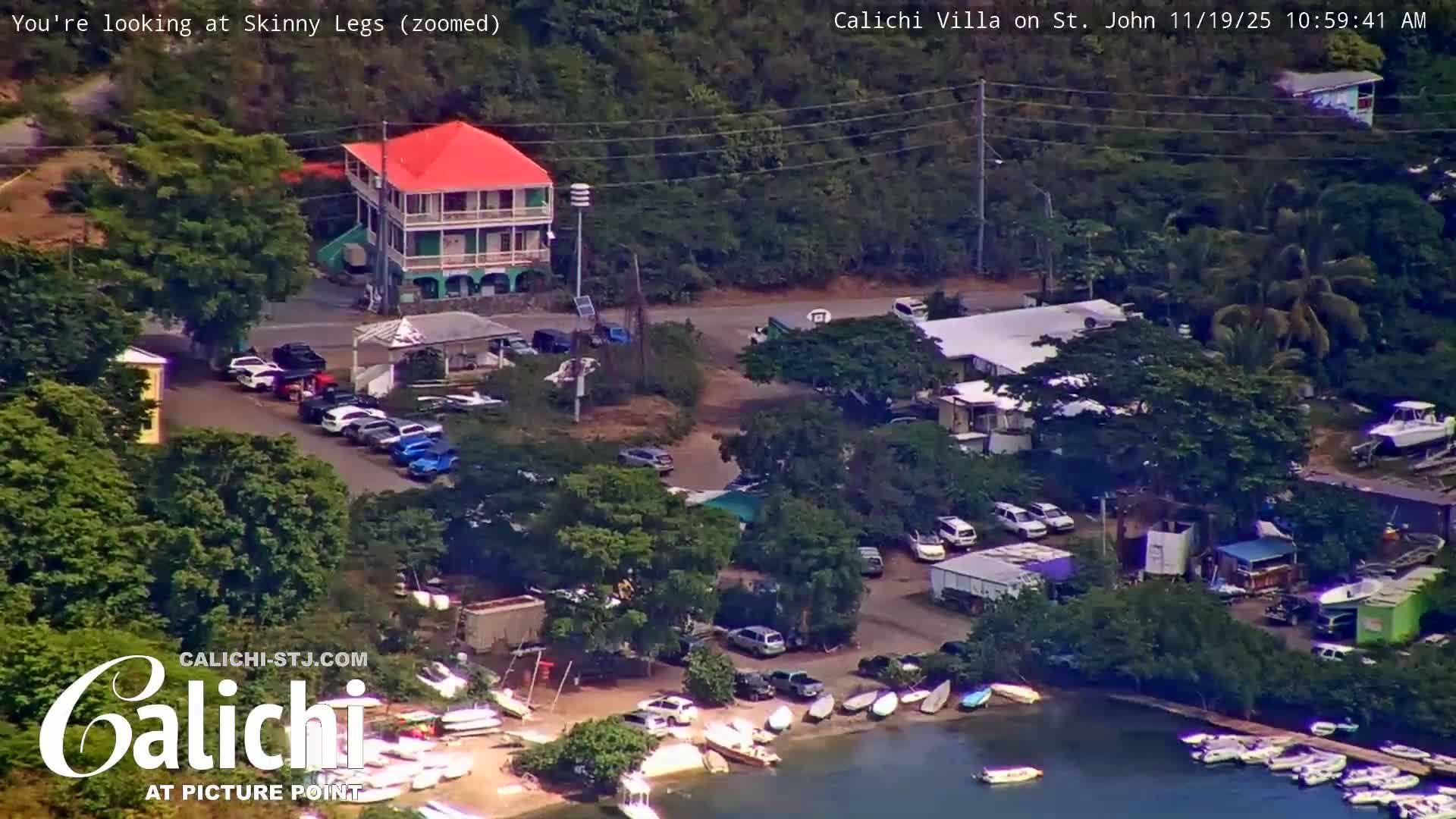 Coral Bay  St. John  & British Virgin Islands View from Calichi Picture Point Live Cam - Coral Bay, St. John,United States Virgin Islands, USA