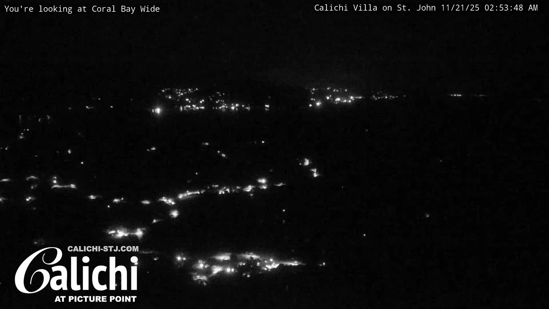 Coral Bay  St. John  & British Virgin Islands View from Calichi Picture Point Live Cam - Coral Bay, St. John,United States Virgin Islands, USA