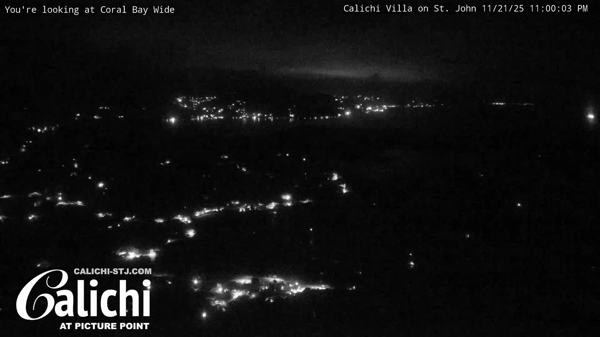 Coral Bay  St. John  & British Virgin Islands View from Calichi Picture Point Live Cam - Coral Bay, St. John,United States Virgin Islands, USA