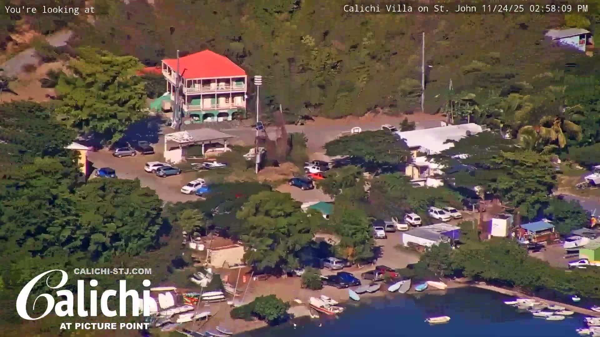 Coral Bay  St. John  & British Virgin Islands View from Calichi Picture Point Live Cam - Coral Bay, St. John,United States Virgin Islands, USA