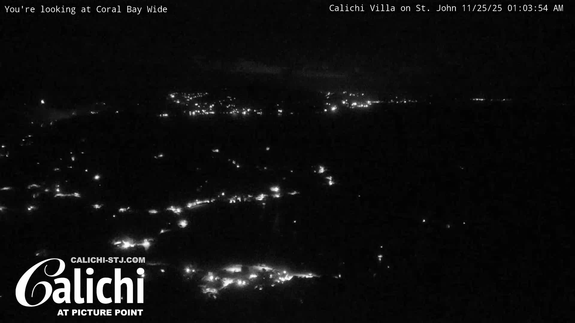 Coral Bay  St. John  & British Virgin Islands View from Calichi Picture Point Live Cam - Coral Bay, St. John,United States Virgin Islands, USA