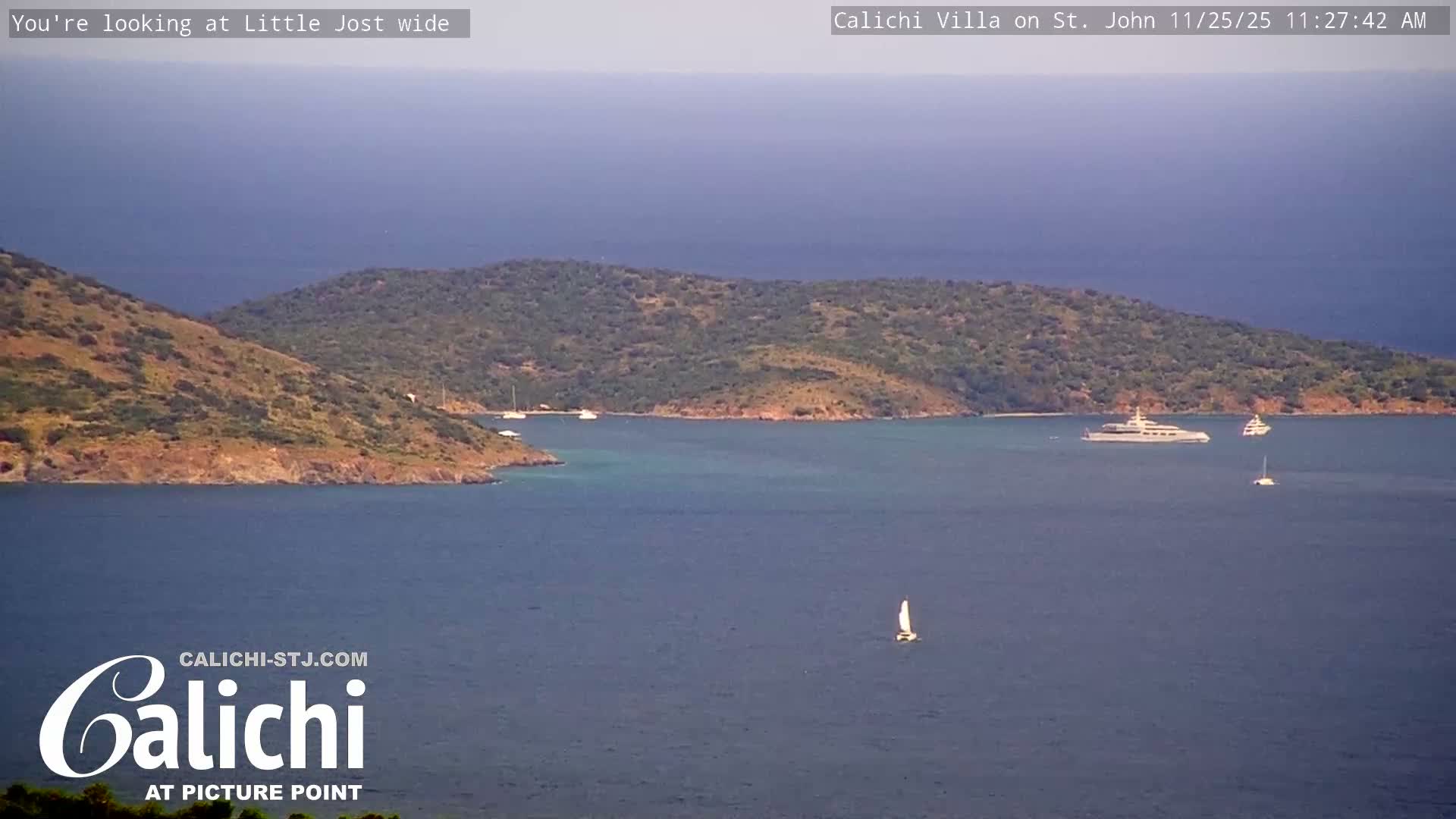 Coral Bay  St. John  & British Virgin Islands View from Calichi Picture Point Live Cam - Coral Bay, St. John,United States Virgin Islands, USA
