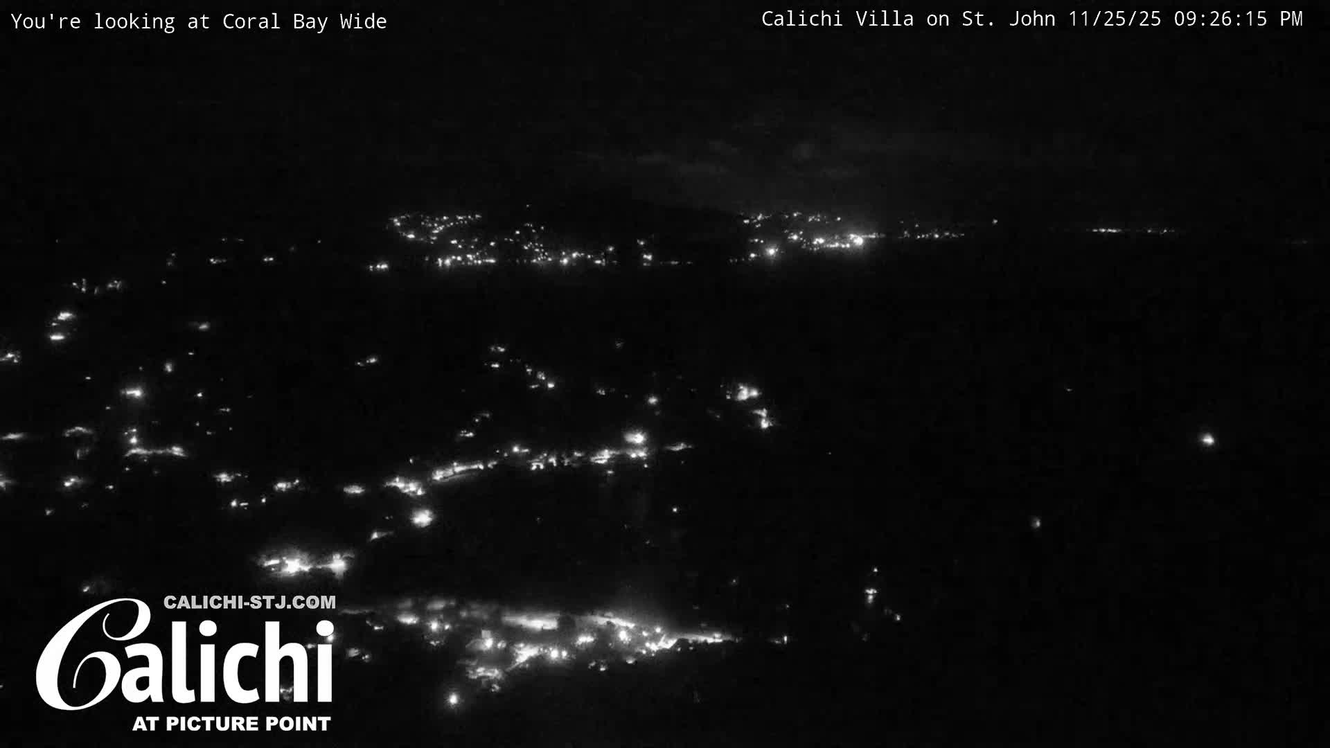 Coral Bay  St. John  & British Virgin Islands View from Calichi Picture Point Live Cam - Coral Bay, St. John,United States Virgin Islands, USA