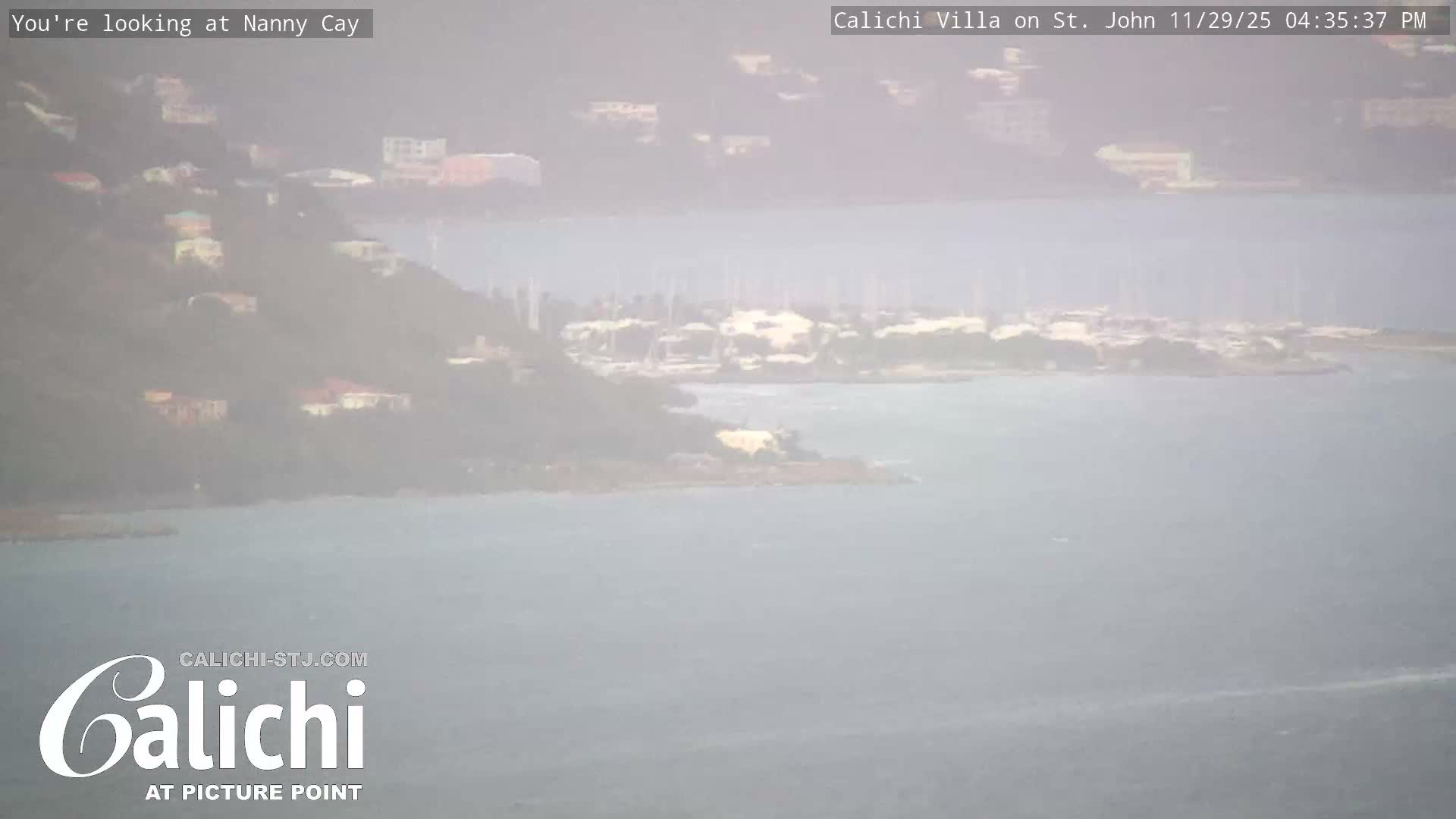 Coral Bay  St. John  & British Virgin Islands View from Calichi Picture Point Live Cam - Coral Bay, St. John,United States Virgin Islands, USA