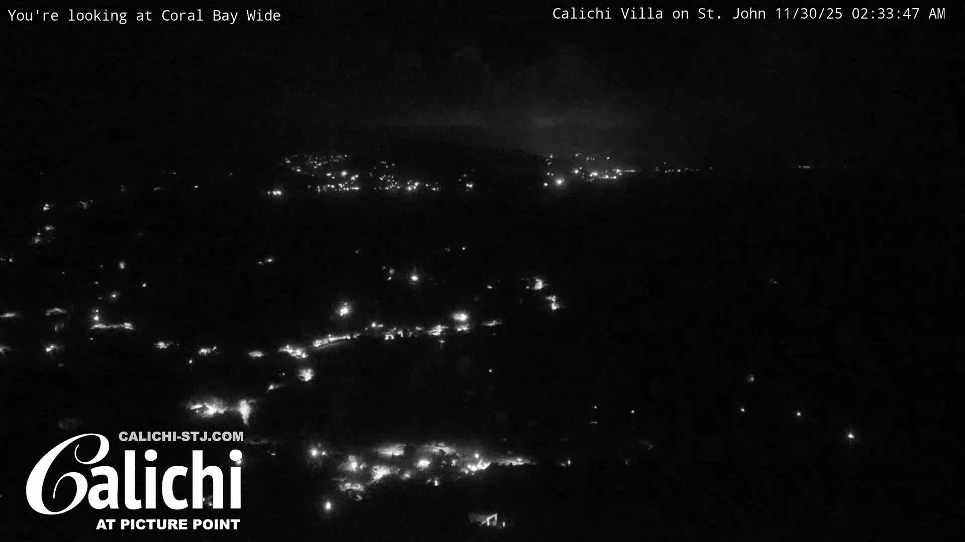 Coral Bay  St. John  & British Virgin Islands View from Calichi Picture Point Live Cam - Coral Bay, St. John,United States Virgin Islands, USA