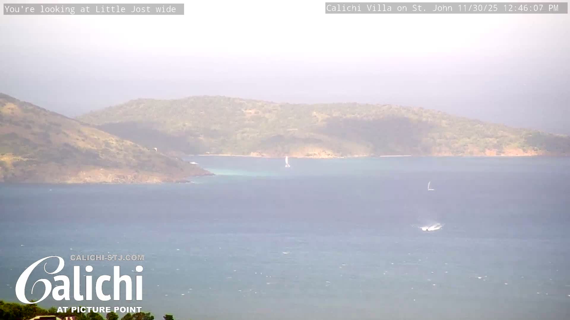 Coral Bay  St. John  & British Virgin Islands View from Calichi Picture Point Live Cam - Coral Bay, St. John,United States Virgin Islands, USA