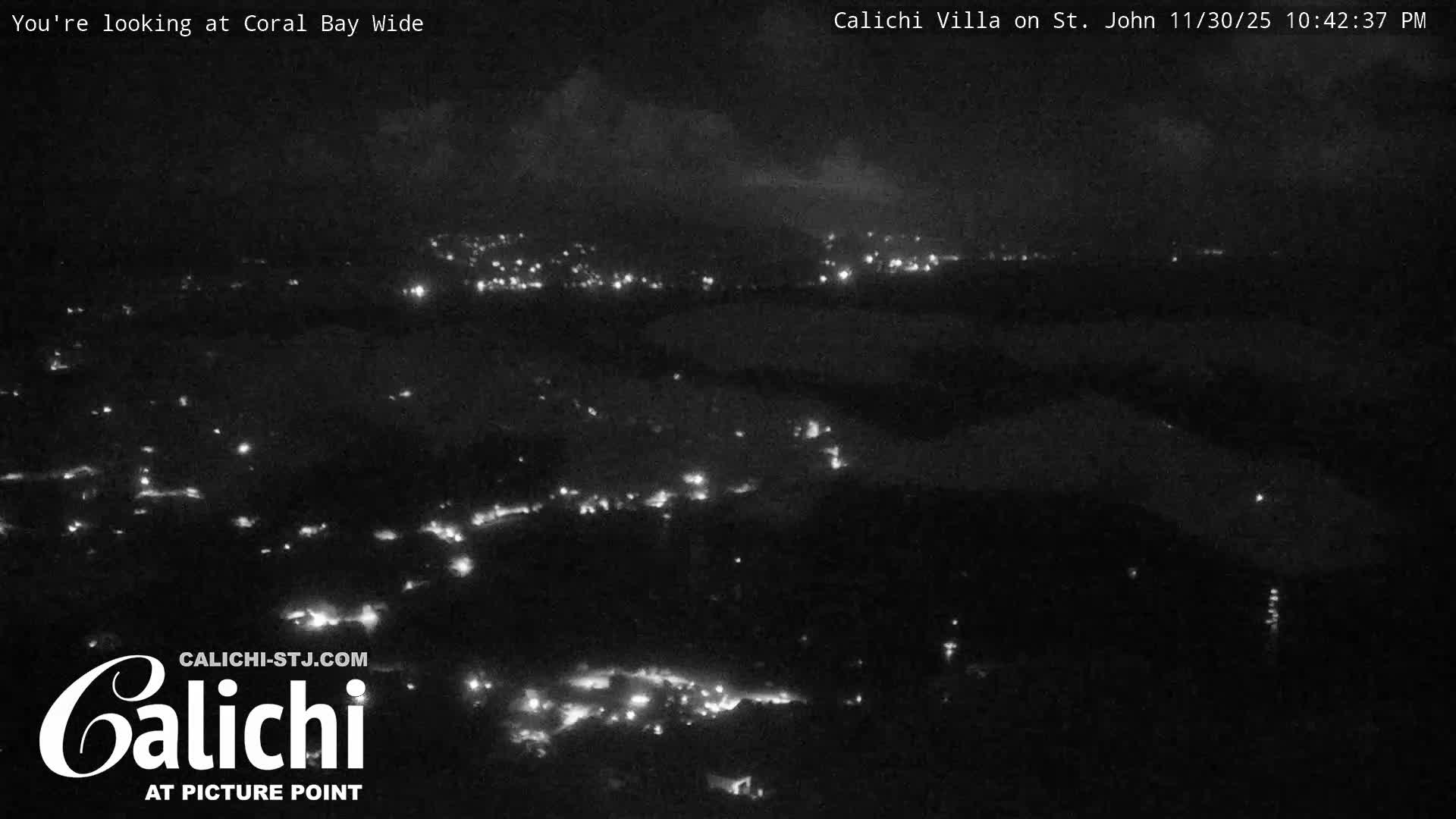 Coral Bay  St. John  & British Virgin Islands View from Calichi Picture Point Live Cam - Coral Bay, St. John,United States Virgin Islands, USA
