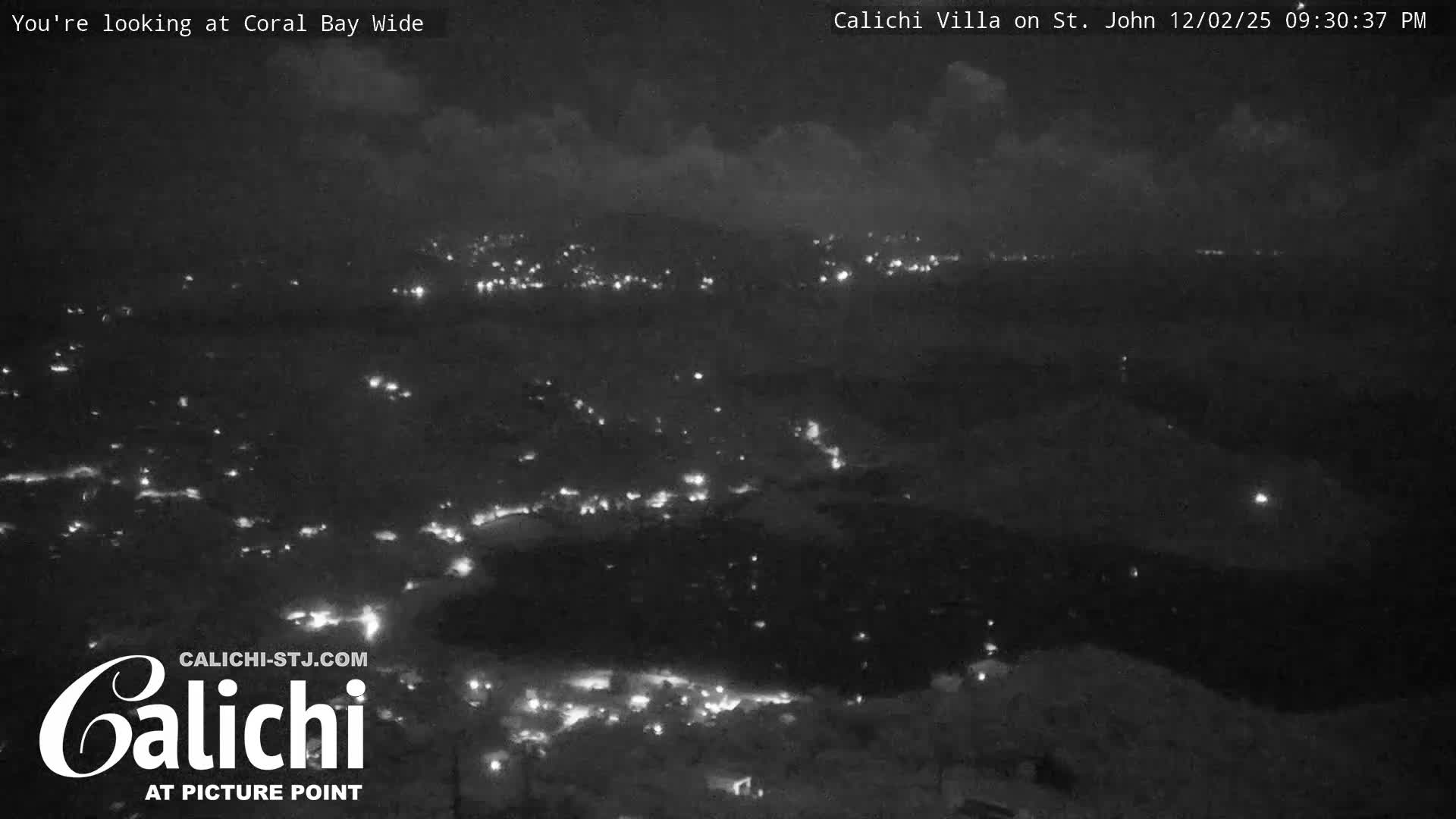 Coral Bay  St. John  & British Virgin Islands View from Calichi Picture Point Live Cam - Coral Bay, St. John,United States Virgin Islands, USA