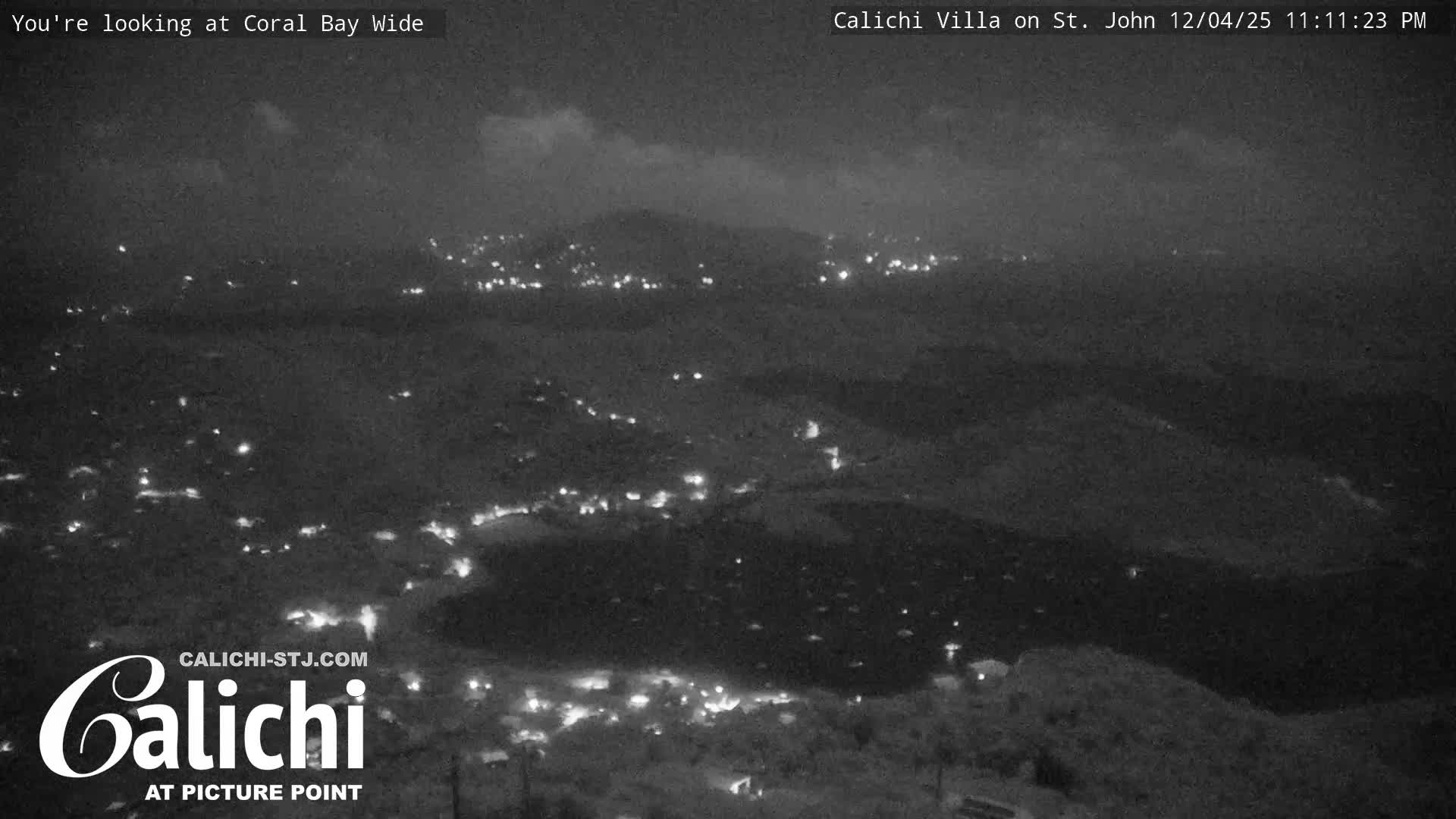 Coral Bay  St. John  & British Virgin Islands View from Calichi Picture Point Live Cam - Coral Bay, St. John,United States Virgin Islands, USA