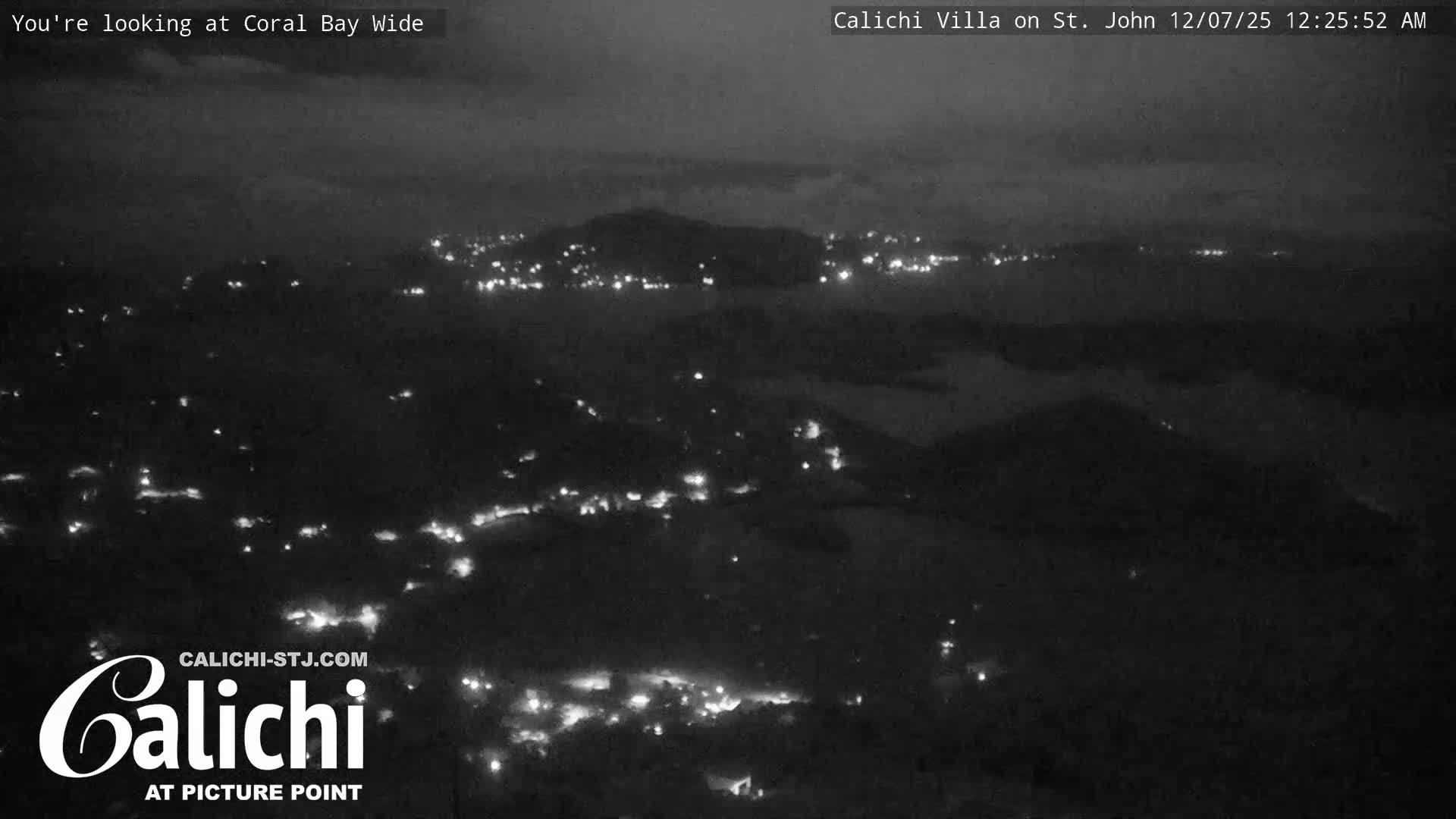 Coral Bay  St. John  & British Virgin Islands View from Calichi Picture Point Live Cam - Coral Bay, St. John,United States Virgin Islands, USA