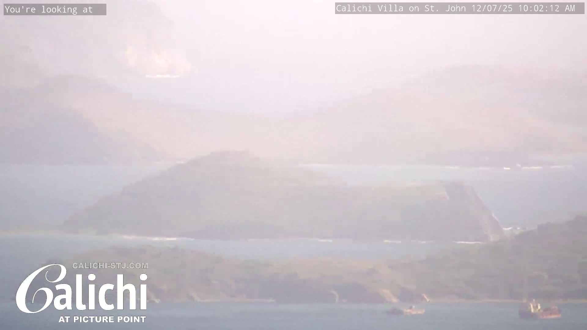 Coral Bay  St. John  & British Virgin Islands View from Calichi Picture Point Live Cam - Coral Bay, St. John,United States Virgin Islands, USA
