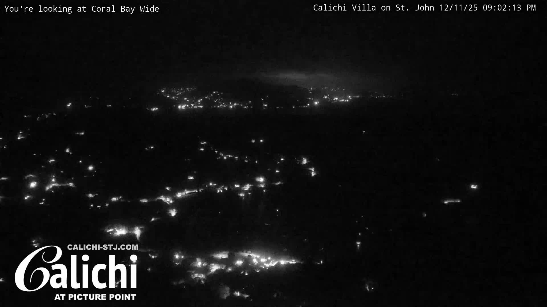 Coral Bay  St. John  & British Virgin Islands View from Calichi Picture Point Live Cam - Coral Bay, St. John,United States Virgin Islands, USA