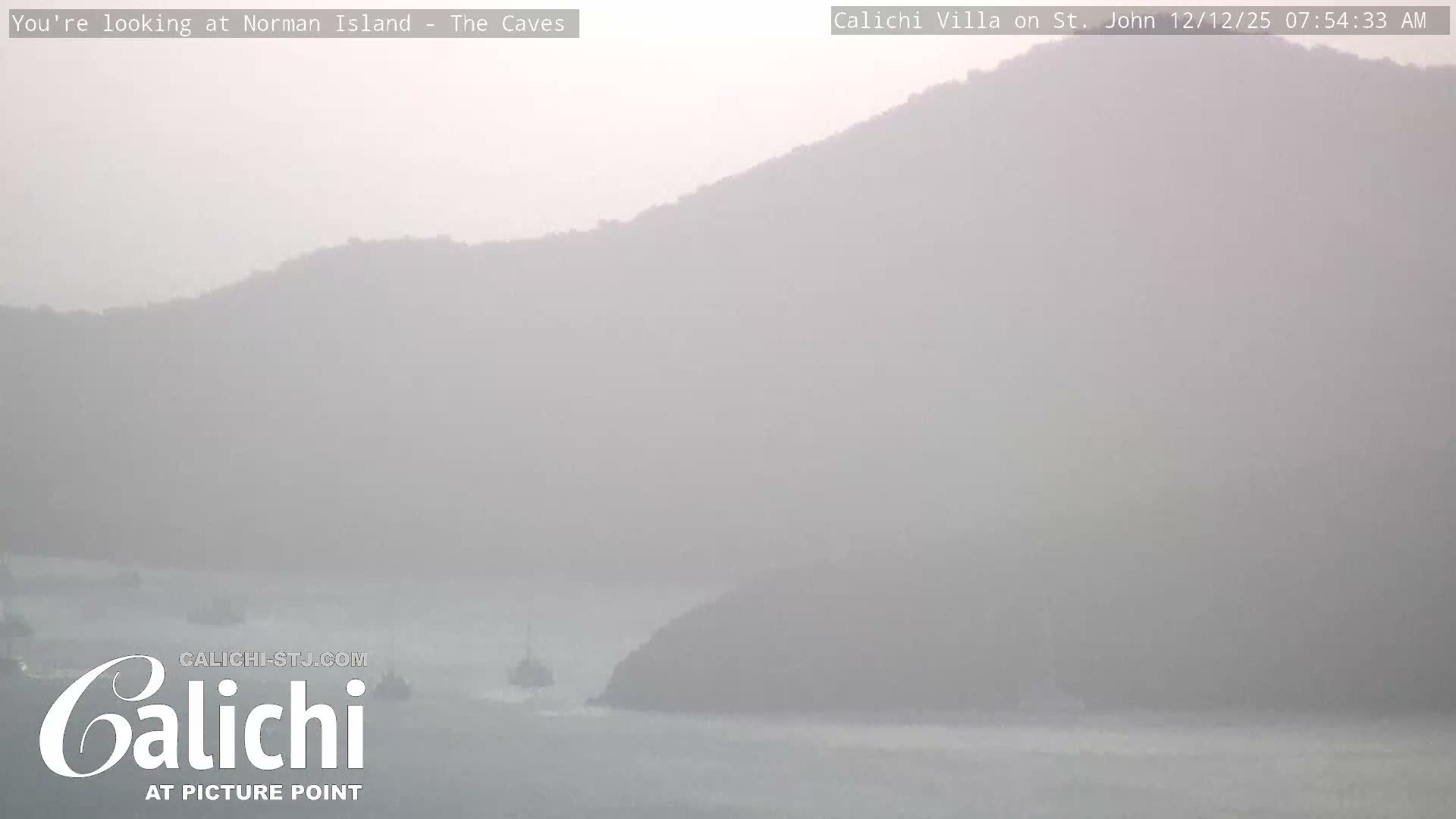 Coral Bay  St. John  & British Virgin Islands View from Calichi Picture Point Live Cam - Coral Bay, St. John,United States Virgin Islands, USA
