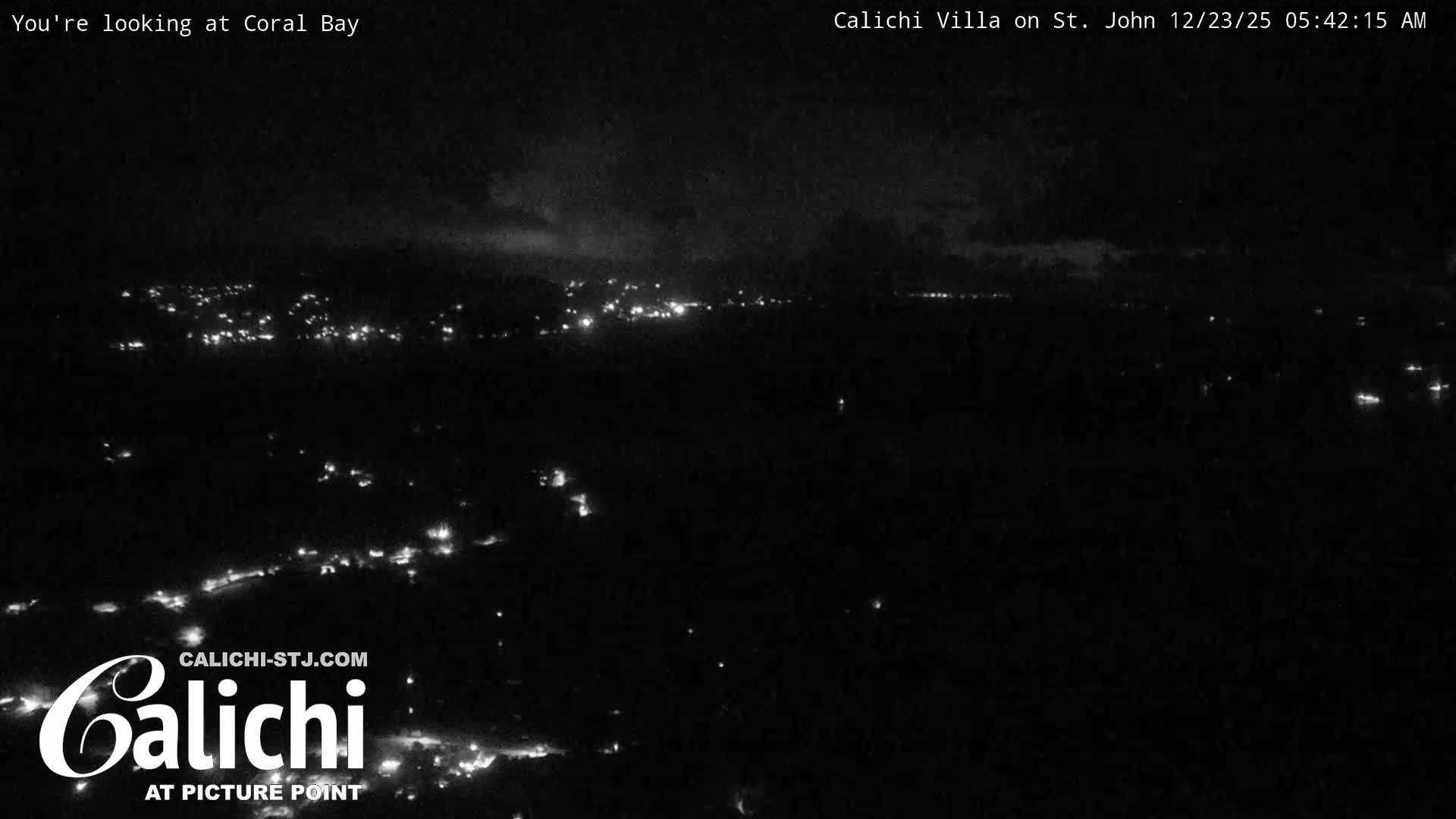 Coral Bay  St. John  & British Virgin Islands View from Calichi Picture Point Live Cam - Coral Bay, St. John,United States Virgin Islands, USA