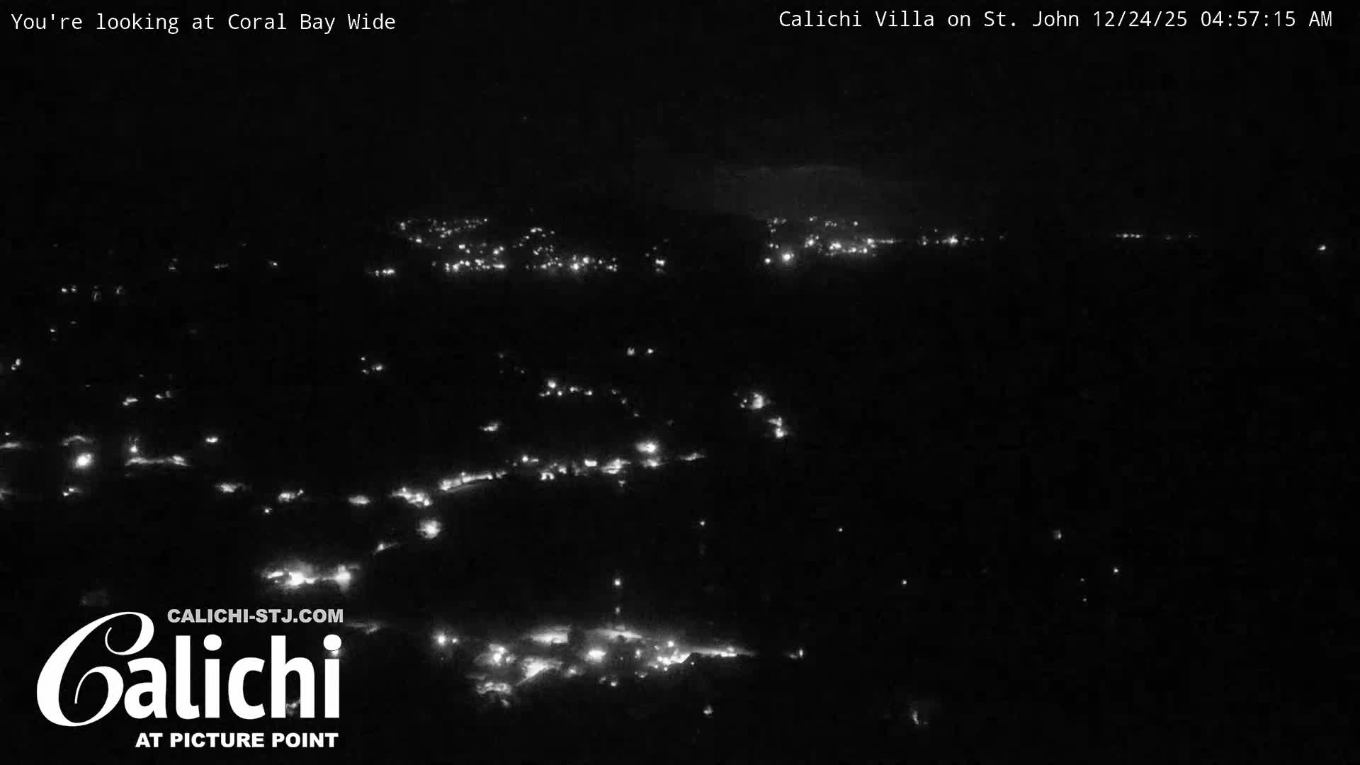 Coral Bay  St. John  & British Virgin Islands View from Calichi Picture Point Live Cam - Coral Bay, St. John,United States Virgin Islands, USA