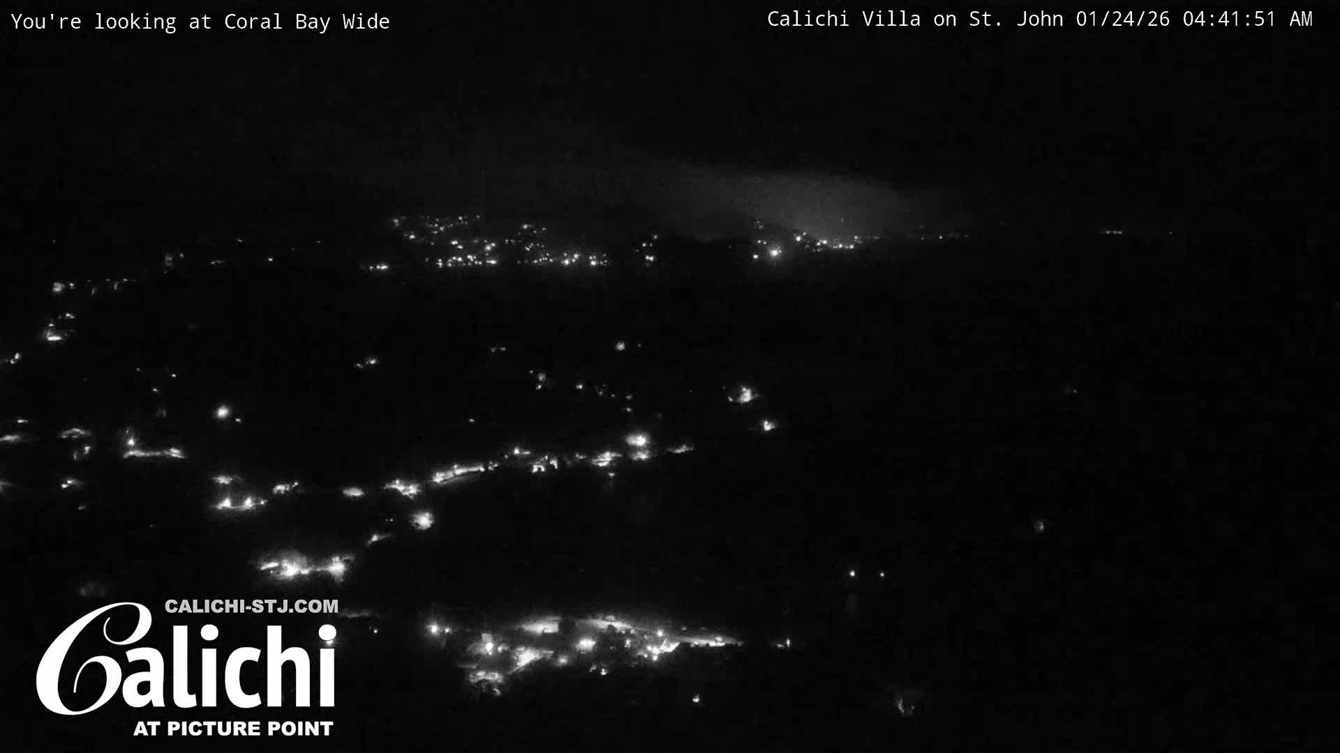 Coral Bay  St. John  & British Virgin Islands View from Calichi Picture Point Live Cam - Coral Bay, St. John,United States Virgin Islands, USA
