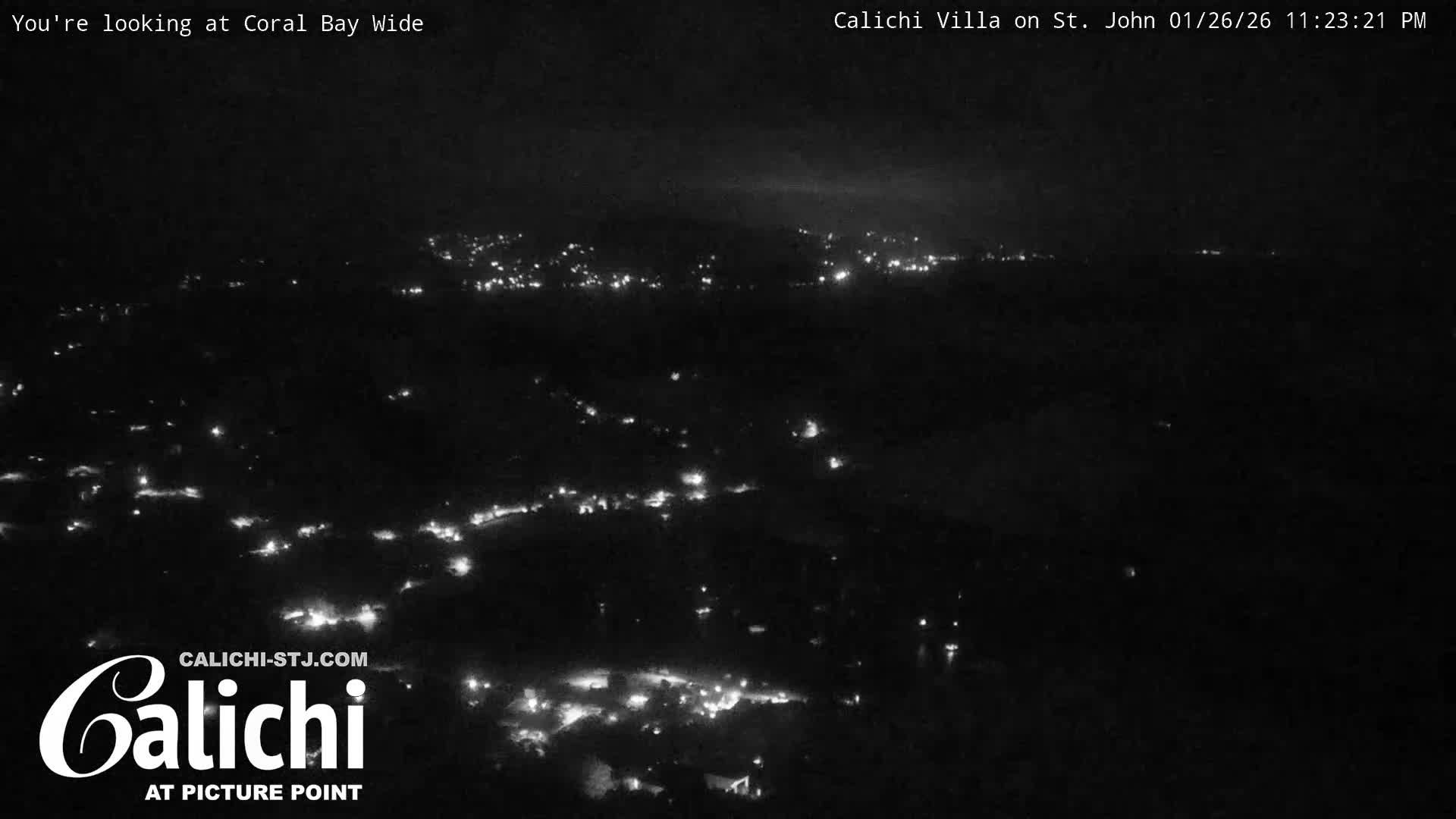 Coral Bay  St. John  & British Virgin Islands View from Calichi Picture Point Live Cam - Coral Bay, St. John,United States Virgin Islands, USA