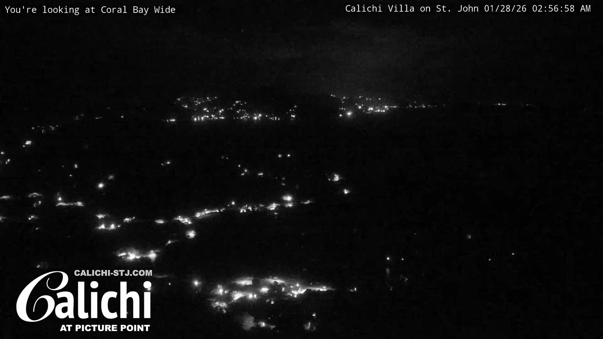 Coral Bay  St. John  & British Virgin Islands View from Calichi Picture Point Live Cam - Coral Bay, St. John,United States Virgin Islands, USA