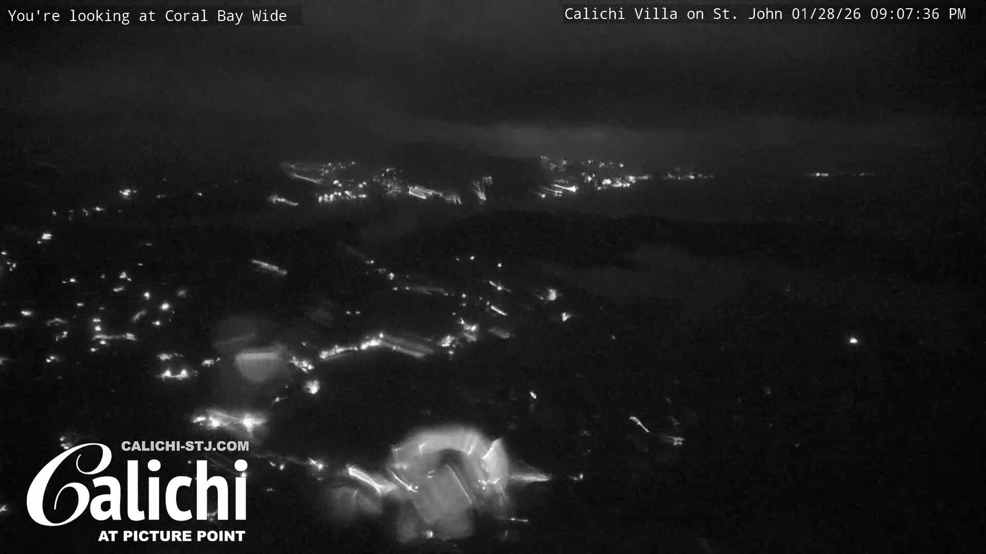 Coral Bay  St. John  & British Virgin Islands View from Calichi Picture Point Live Cam - Coral Bay, St. John,United States Virgin Islands, USA
