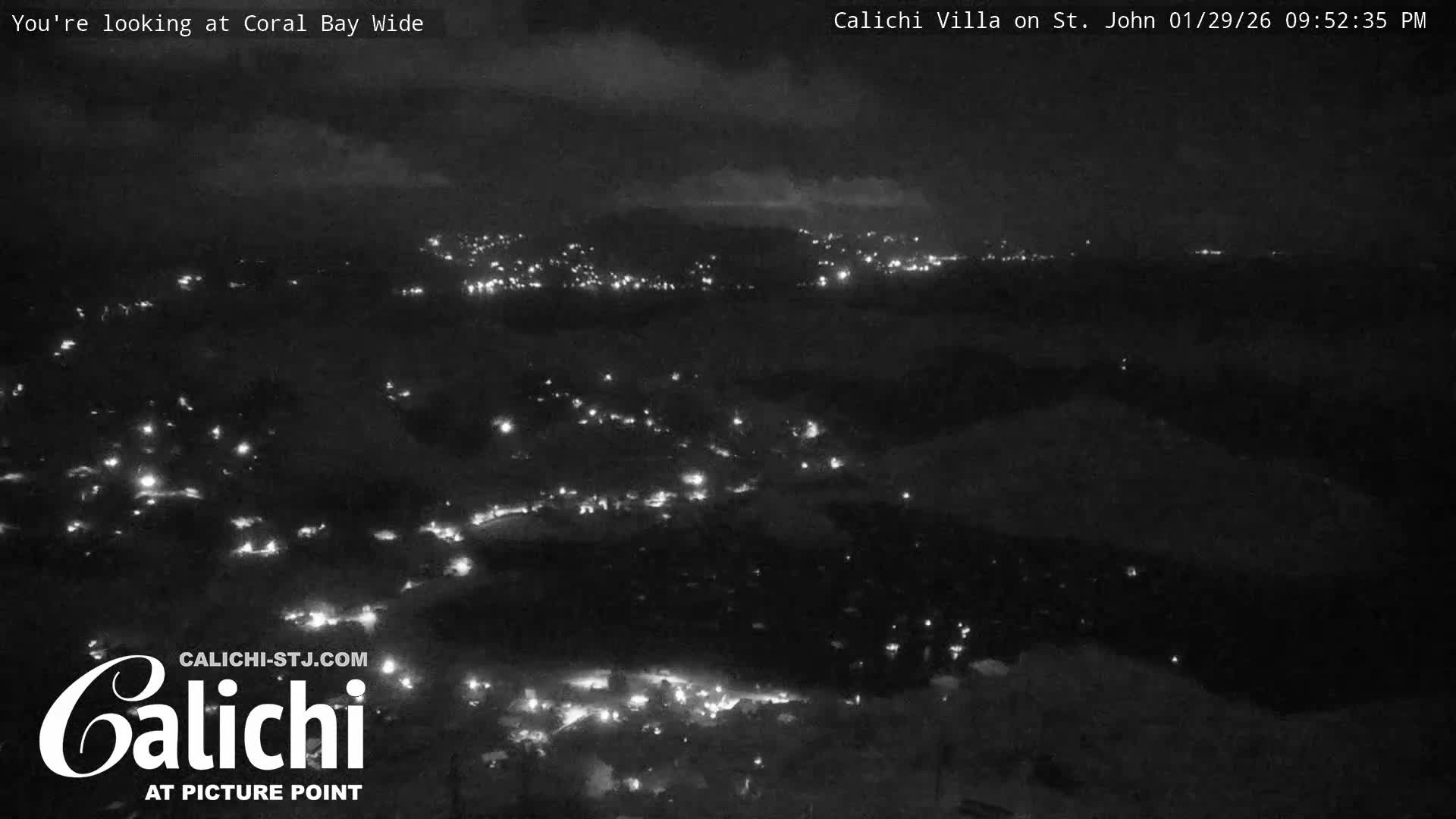 Coral Bay  St. John  & British Virgin Islands View from Calichi Picture Point Live Cam - Coral Bay, St. John,United States Virgin Islands, USA