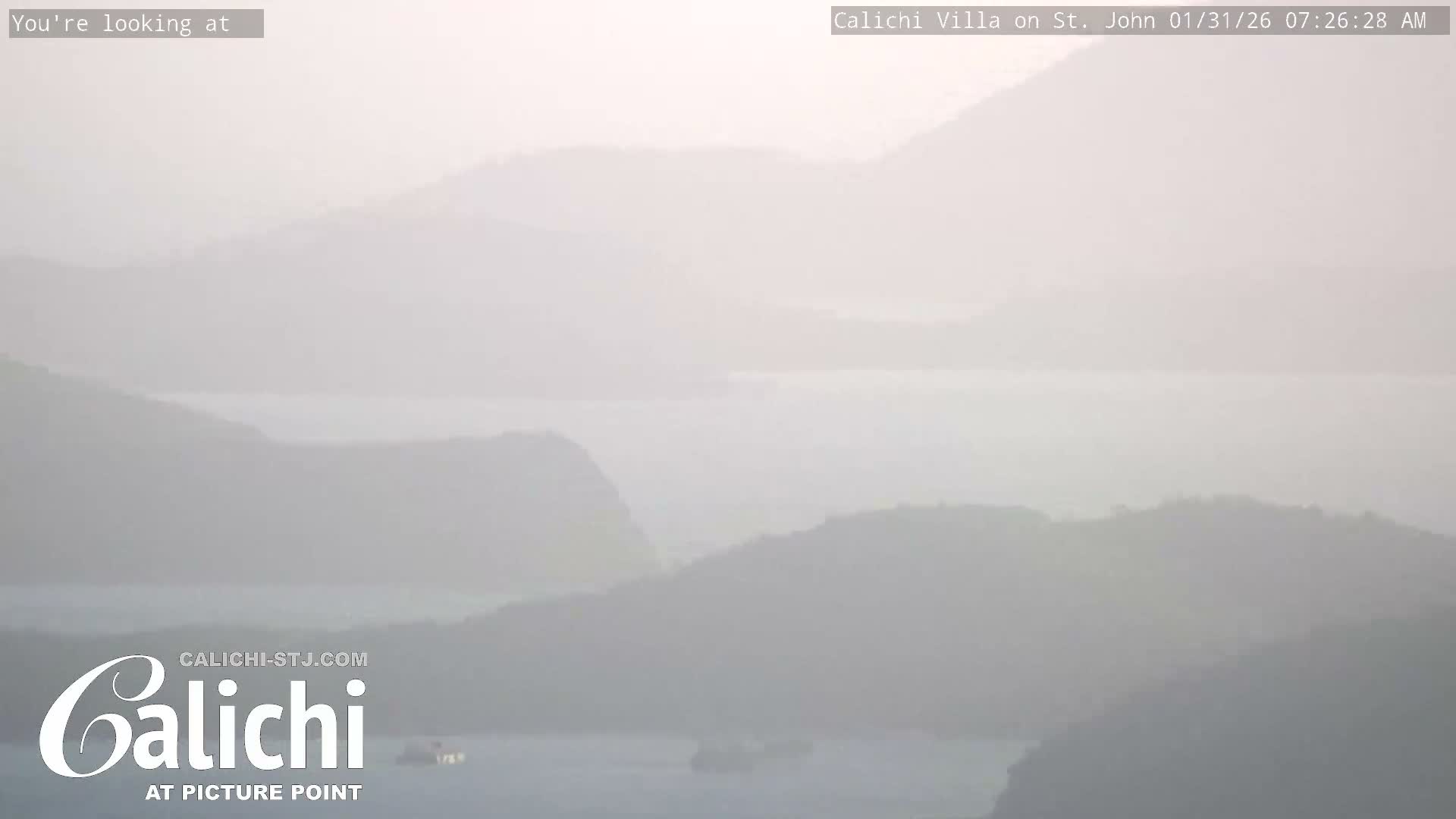 Coral Bay  St. John  & British Virgin Islands View from Calichi Picture Point Live Cam - Coral Bay, St. John,United States Virgin Islands, USA