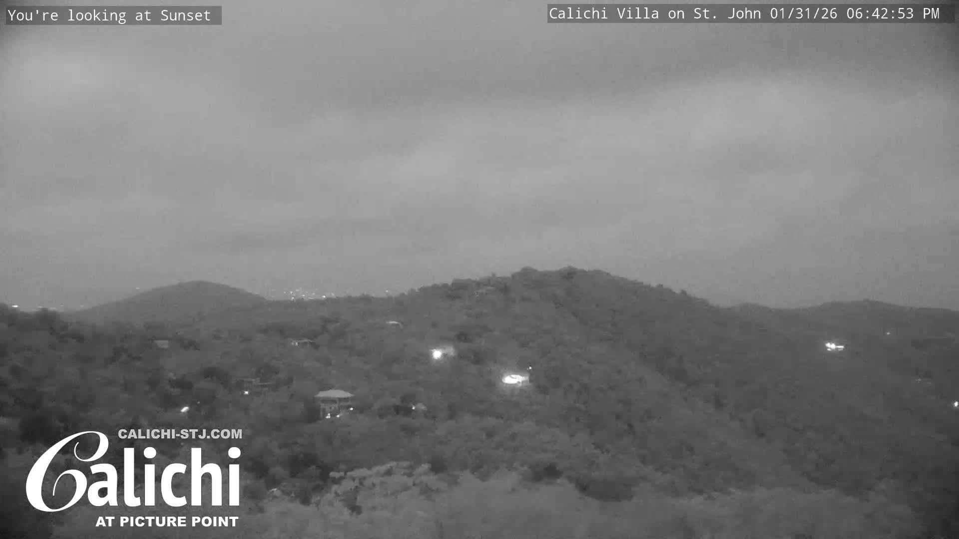 Coral Bay  St. John  & British Virgin Islands View from Calichi Picture Point Live Cam - Coral Bay, St. John,United States Virgin Islands, USA