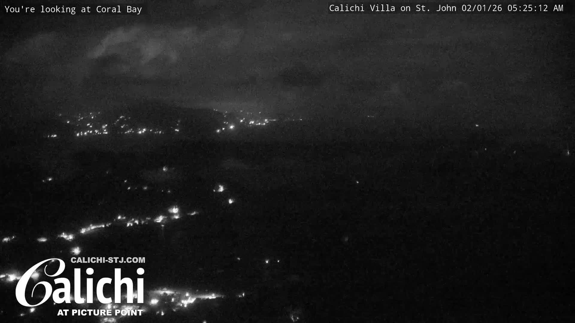 Coral Bay  St. John  & British Virgin Islands View from Calichi Picture Point Live Cam - Coral Bay, St. John,United States Virgin Islands, USA