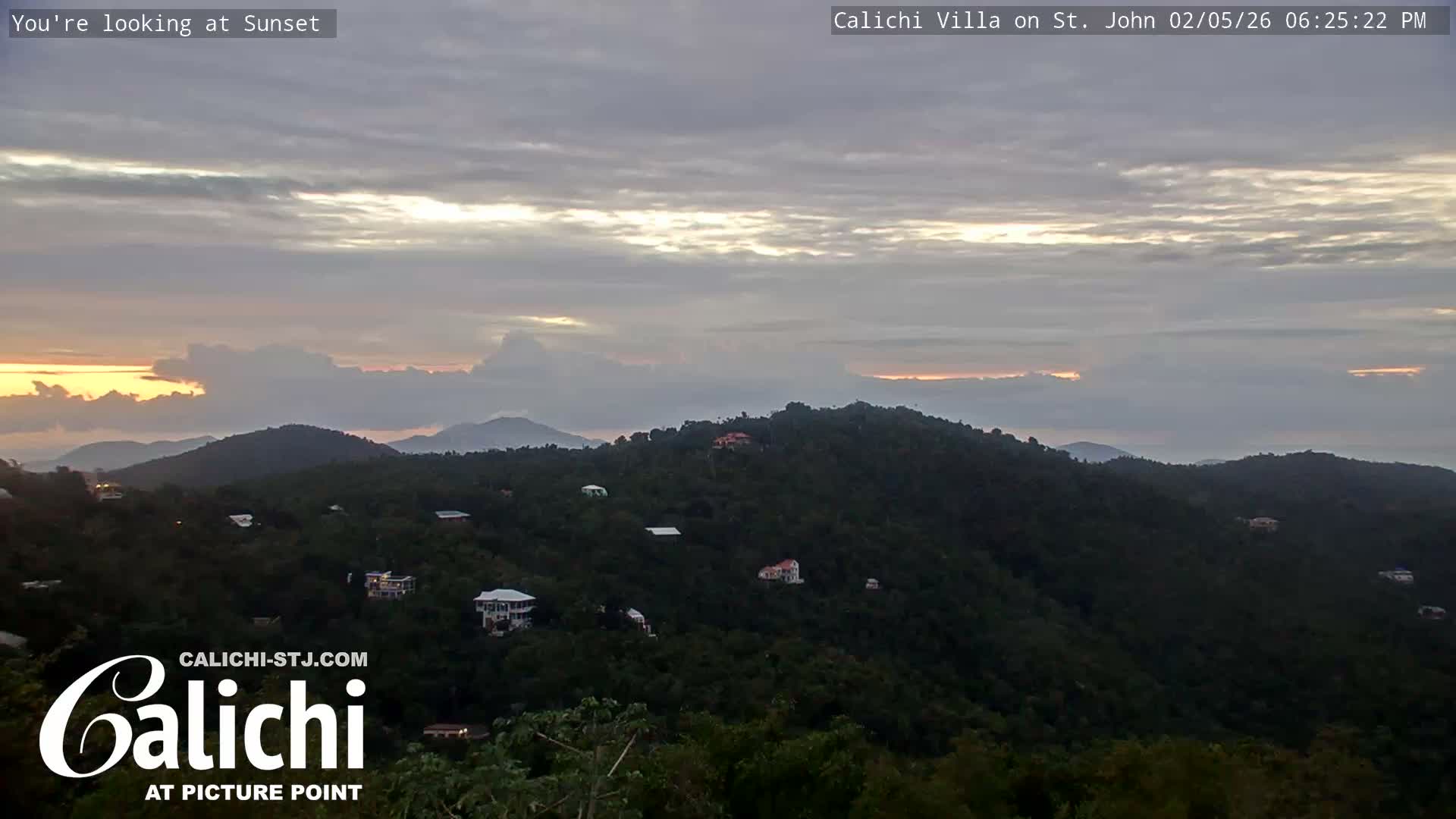 Coral Bay  St. John  & British Virgin Islands View from Calichi Picture Point Live Cam - Coral Bay, St. John,United States Virgin Islands, USA