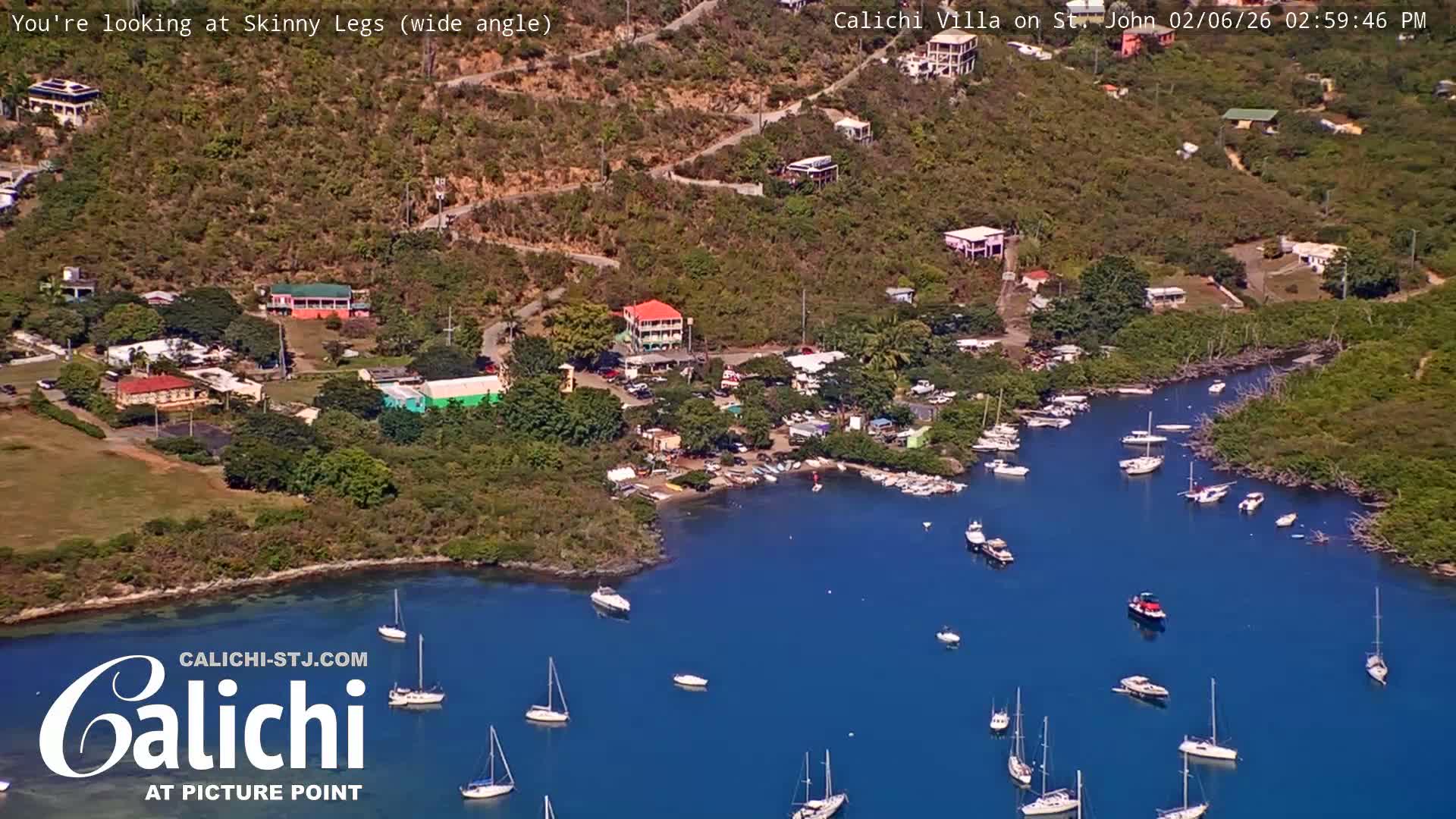 Coral Bay  St. John  & British Virgin Islands View from Calichi Picture Point Live Cam - Coral Bay, St. John,United States Virgin Islands, USA